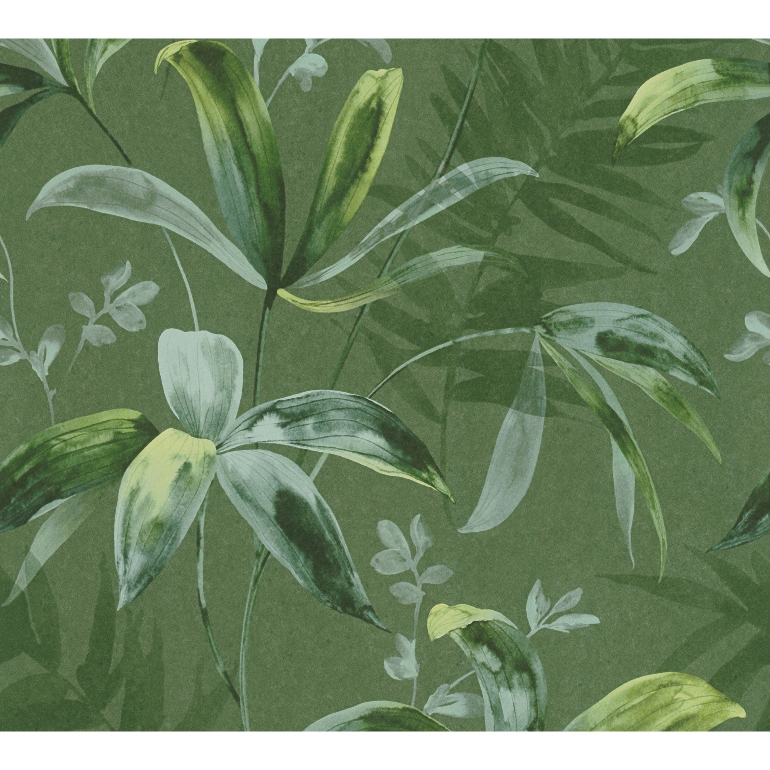 A.S. Creation Jungle Chic 377042 Carta da parati in tessuto non tessuto Aspetto naturale 0,53 x 10,05 m Verde