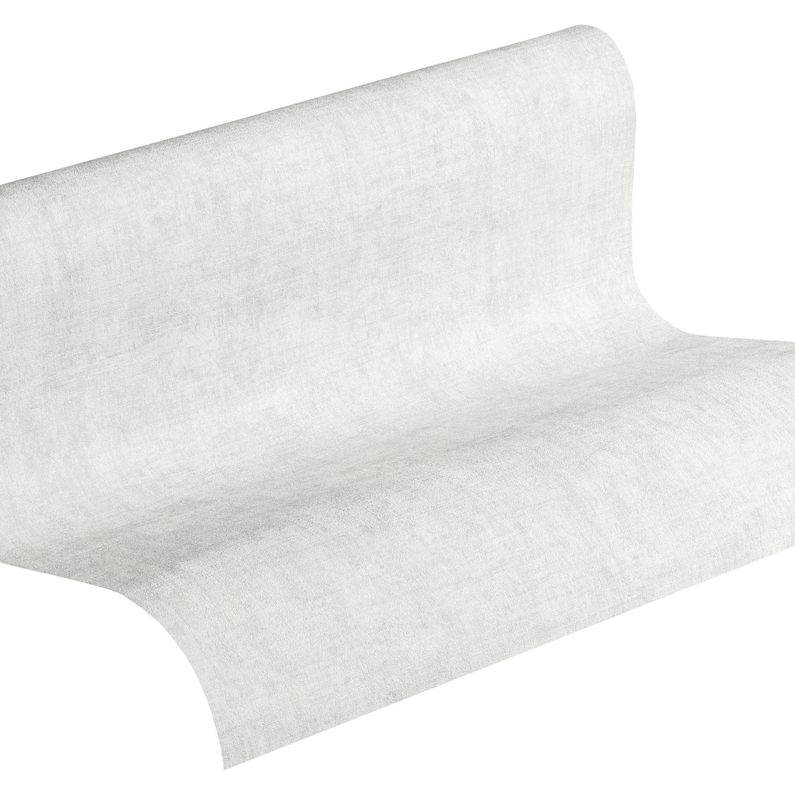 A.S. Creation New Walls 374231 Carta da parati in tessuto non tessuto Tinta unita 0,53 x 10,05 m Bianco