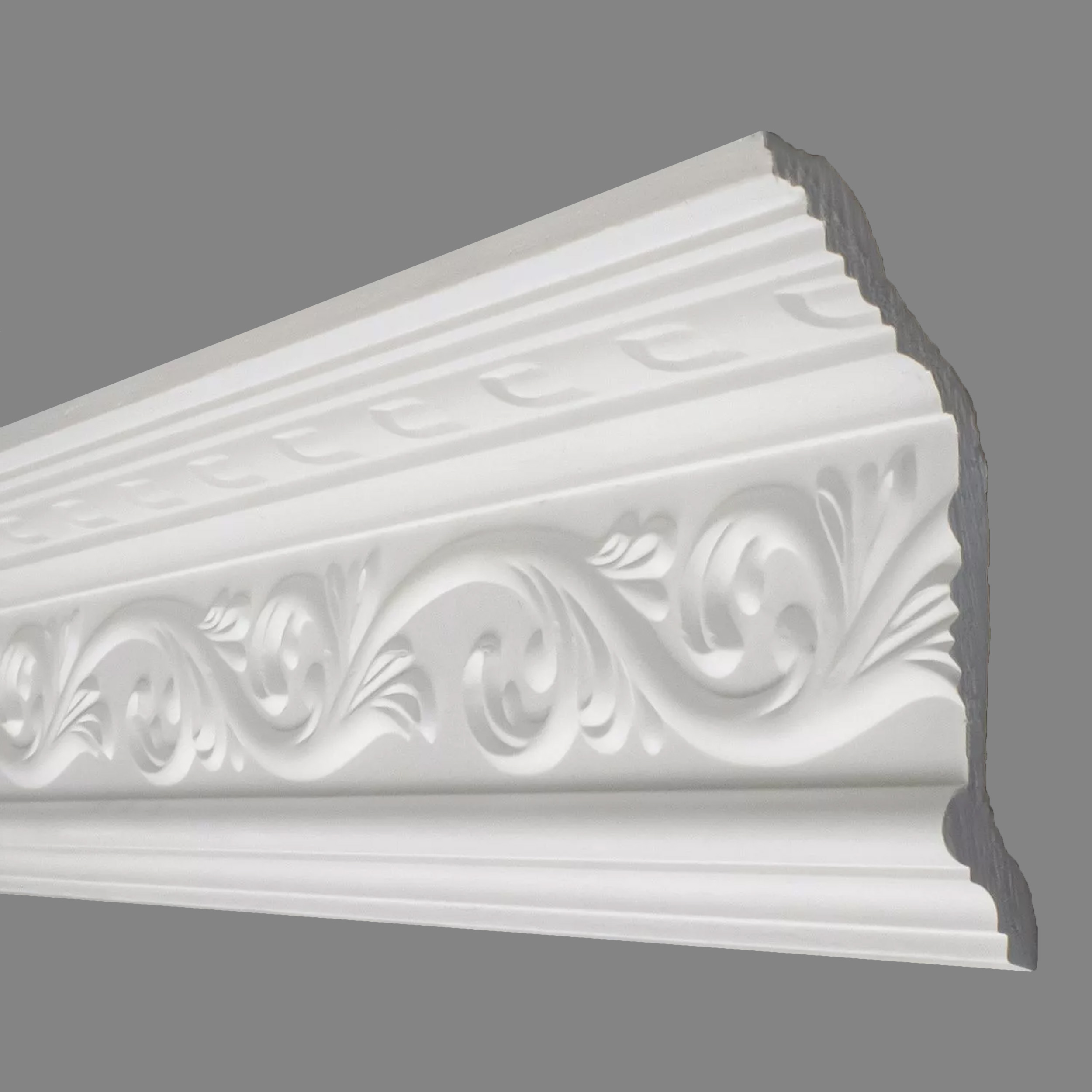 PROVISTON Modanatura in gesso "Rostock" Modanatura in gesso 80 x 110 x 1160 mm Stucco in gesso autentico