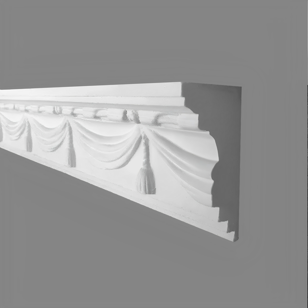 PROVISTON Modanatura in gesso Aquisgrana Stucco in gesso autentico 65 x 115 x 1030 mm Modanature in gesso