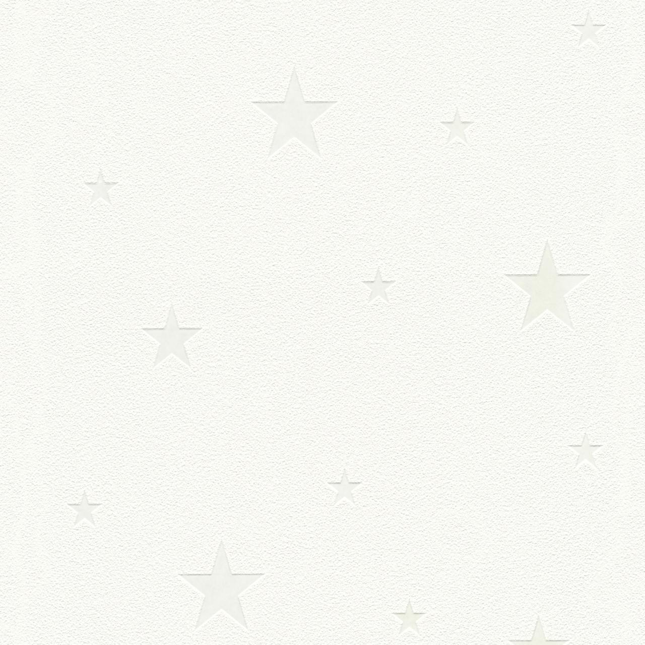 A.S. Creation Giorno e Notte 324401 Carta da parati in tessuto non tessuto Cameretta per bambini 0,53 x 10,05 m Bianco
