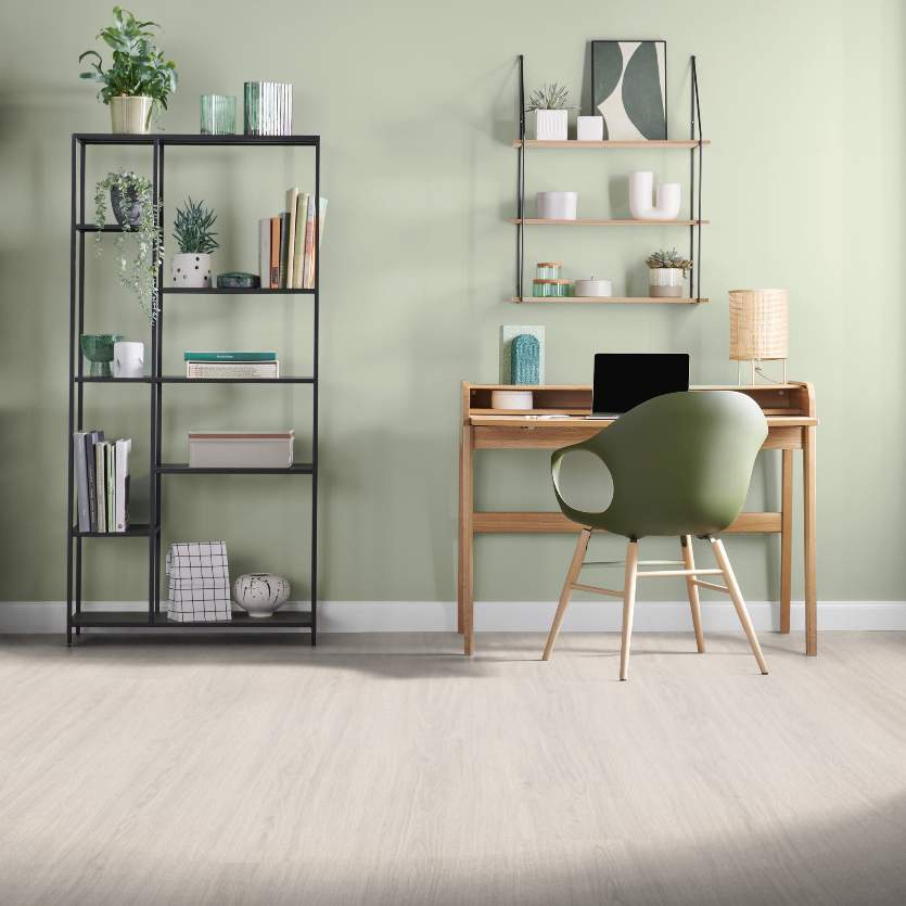 Click Laminate EL1008 1292 x 246 x 8 mm Pavimento laminato resistente all'acqua, effetto legno, rovere bianco NKL32