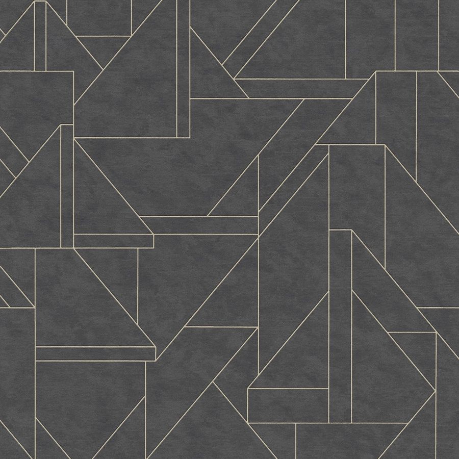 A.S. Creation Stili di viaggio 391184 Carta da parati in tessuto non tessuto Grafica 10,05 x 0,53 m Nero