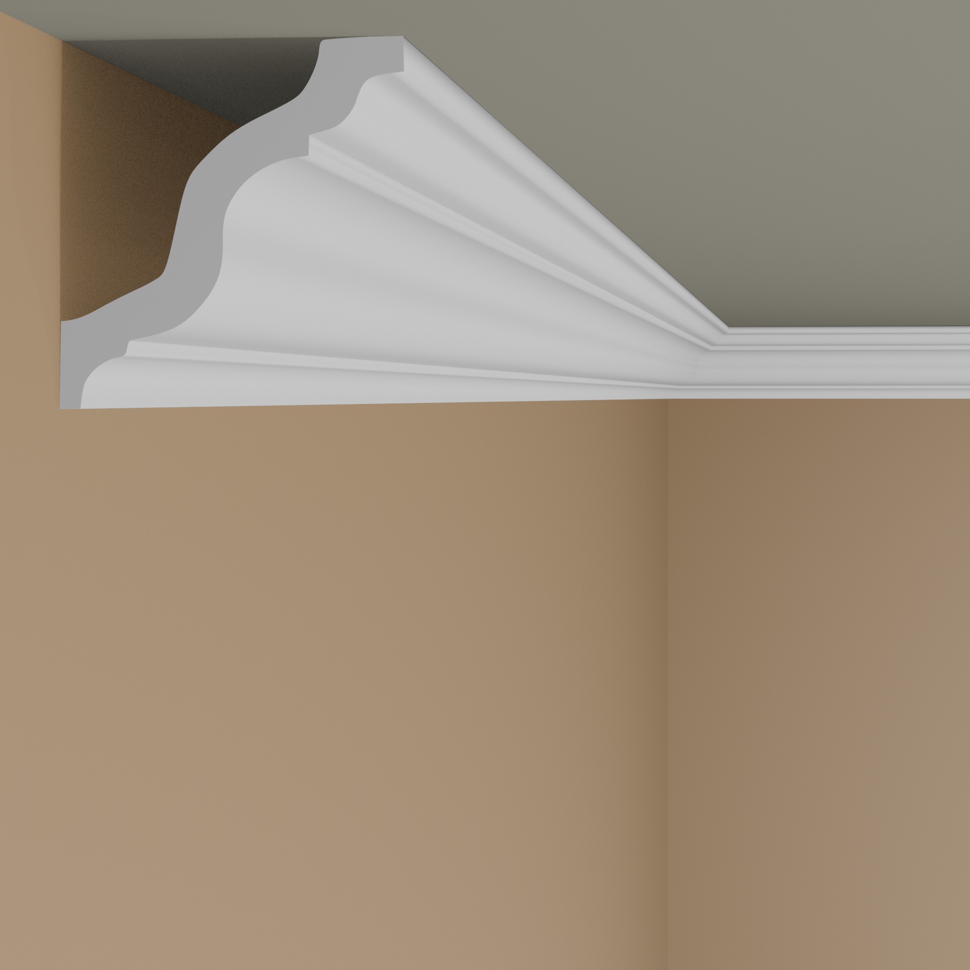NMC Cornice GR NOMASTYL 80 x 85 x 2000 mm Modanatura per soffitto in polistirene bianco