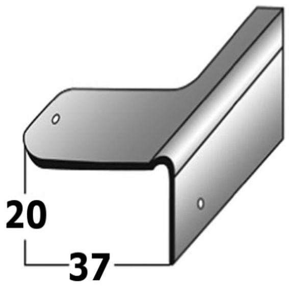 Profili per bordi e angoli delle scale PROVISTON H 20 mm L 37 mm Angolo di riparazione per scale in legno