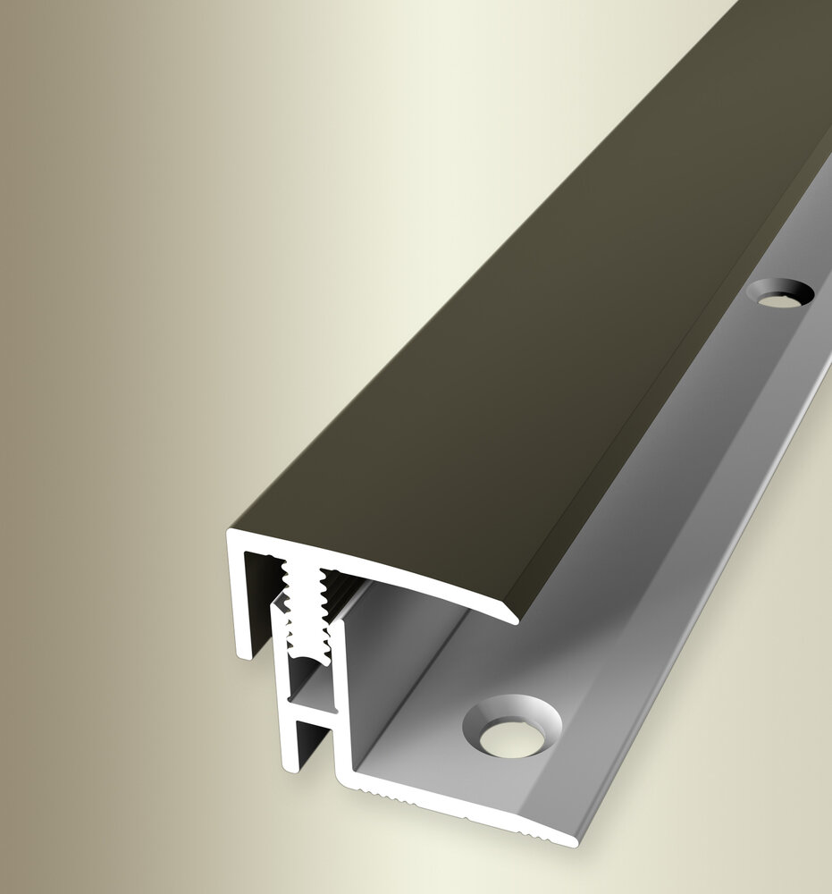 Profili di bordatura e finitura PROVISTON, larghezza 21 mm, altezza bordatura 12 - 17 mm, alluminio anodizzato