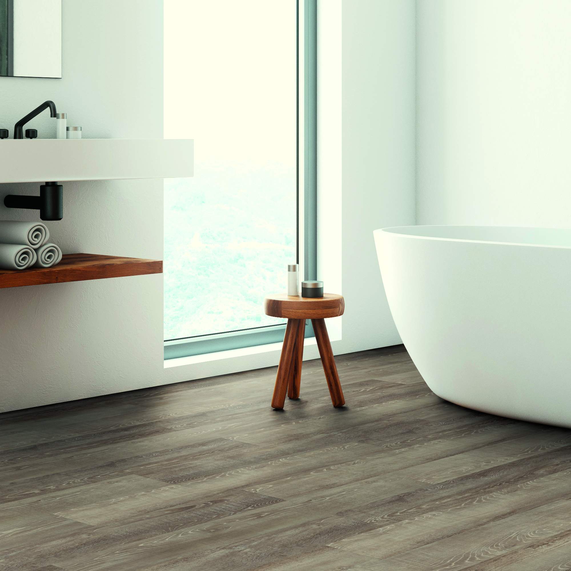Pavimento in vinile 24H3 HDF 8233H pavimento di design 1235 x 230 x 11 mm vinile click effetto legno grigio NKL32