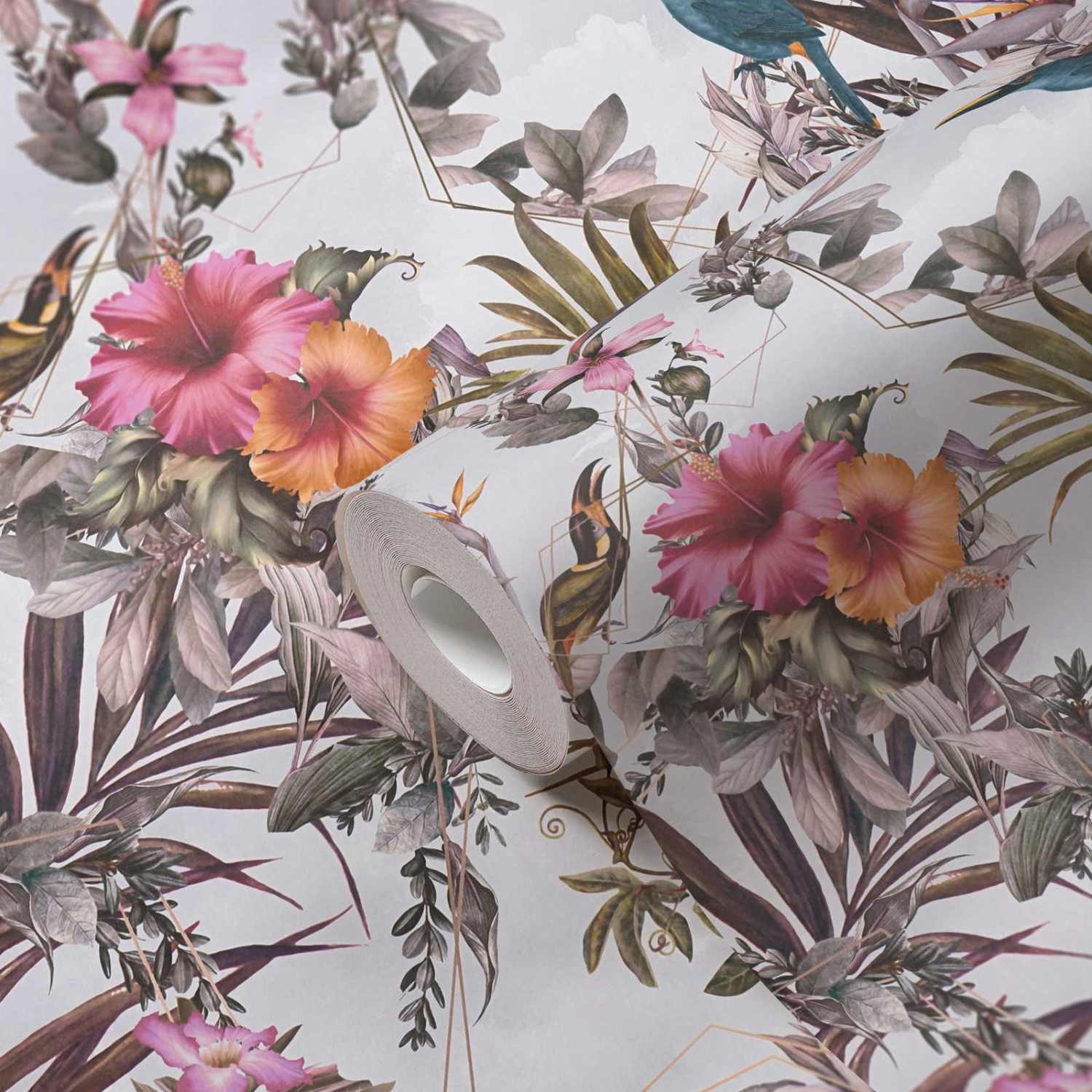 A.S. Creation Dream Flowery 381787 Carta da parati in tessuto non tessuto aspetto floreale 0,53 x 10,05 m Verde Arancione