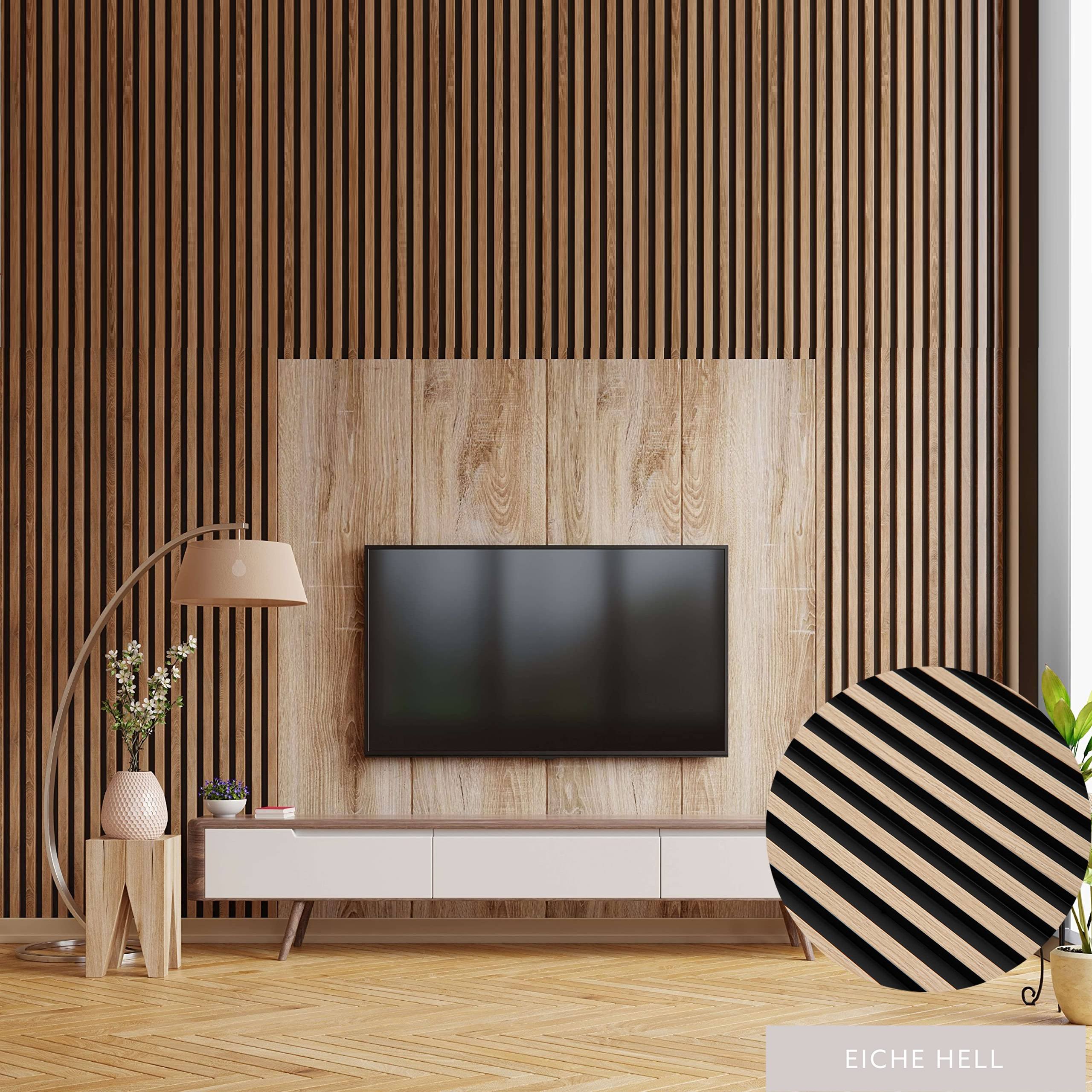 Mardom Pannello acustico 3D "0046" A: 2700 mm x L: 120 mm Rovere chiaro Moderno