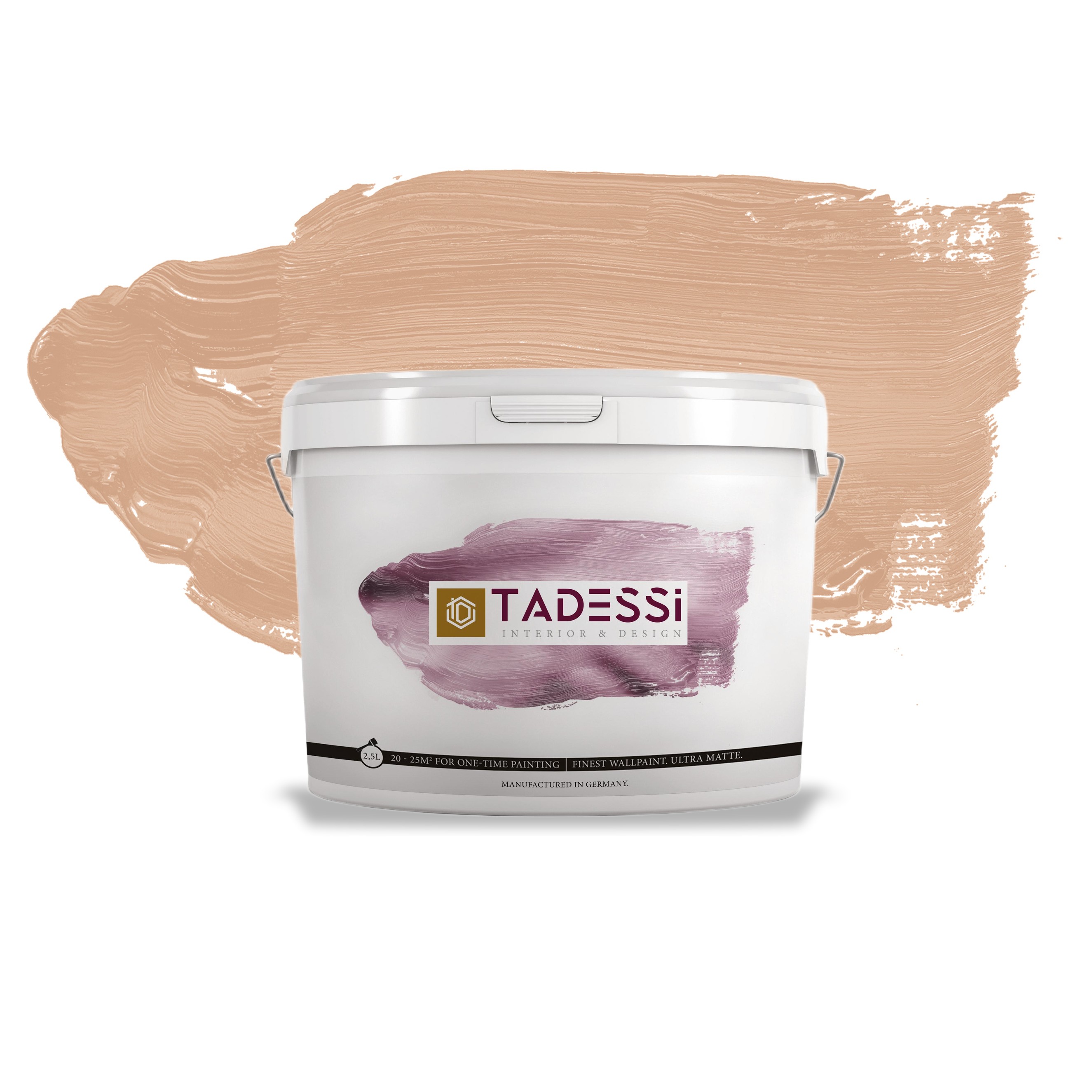 TADESSI Color Vista - Pittura murale arancione - Arancione cannella - Pittura per interni opaca - Dispersione di alta qualità