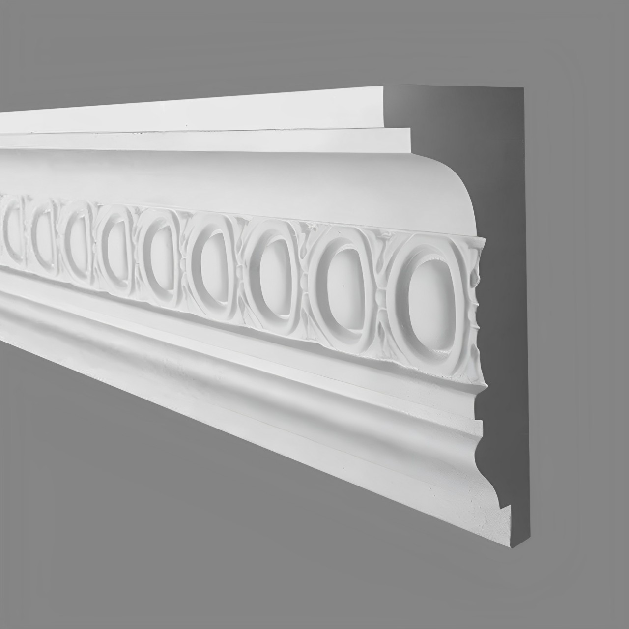 PROVISTON Modanatura in gesso Gelsenkirchen Stucco in gesso autentico 60 x 135 x 1180 mm Modanature in gesso