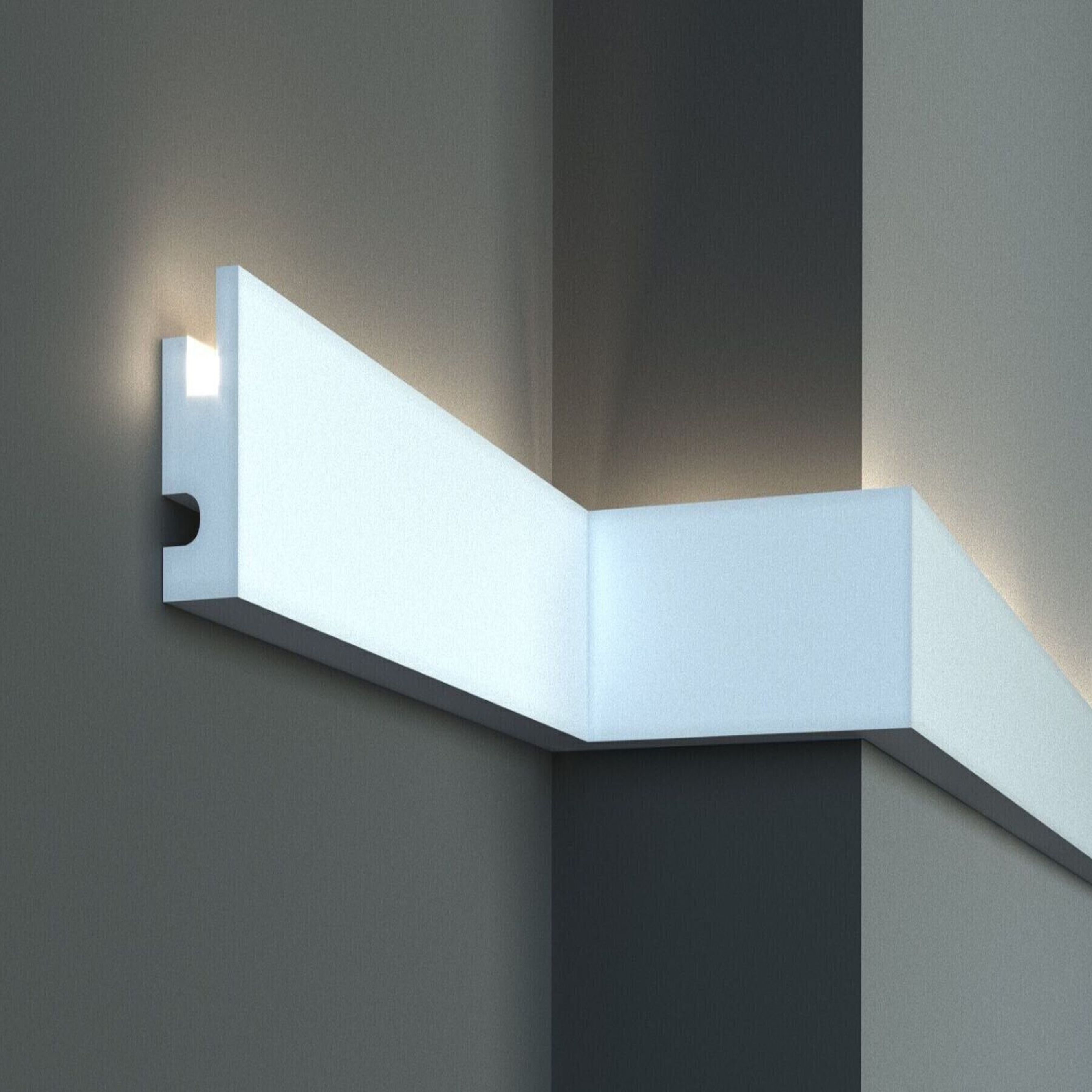 Striscia luminosa Elite Decor KD301 Striscia per soffitto in polistirene bianco 90 x 40 x 1150 mm