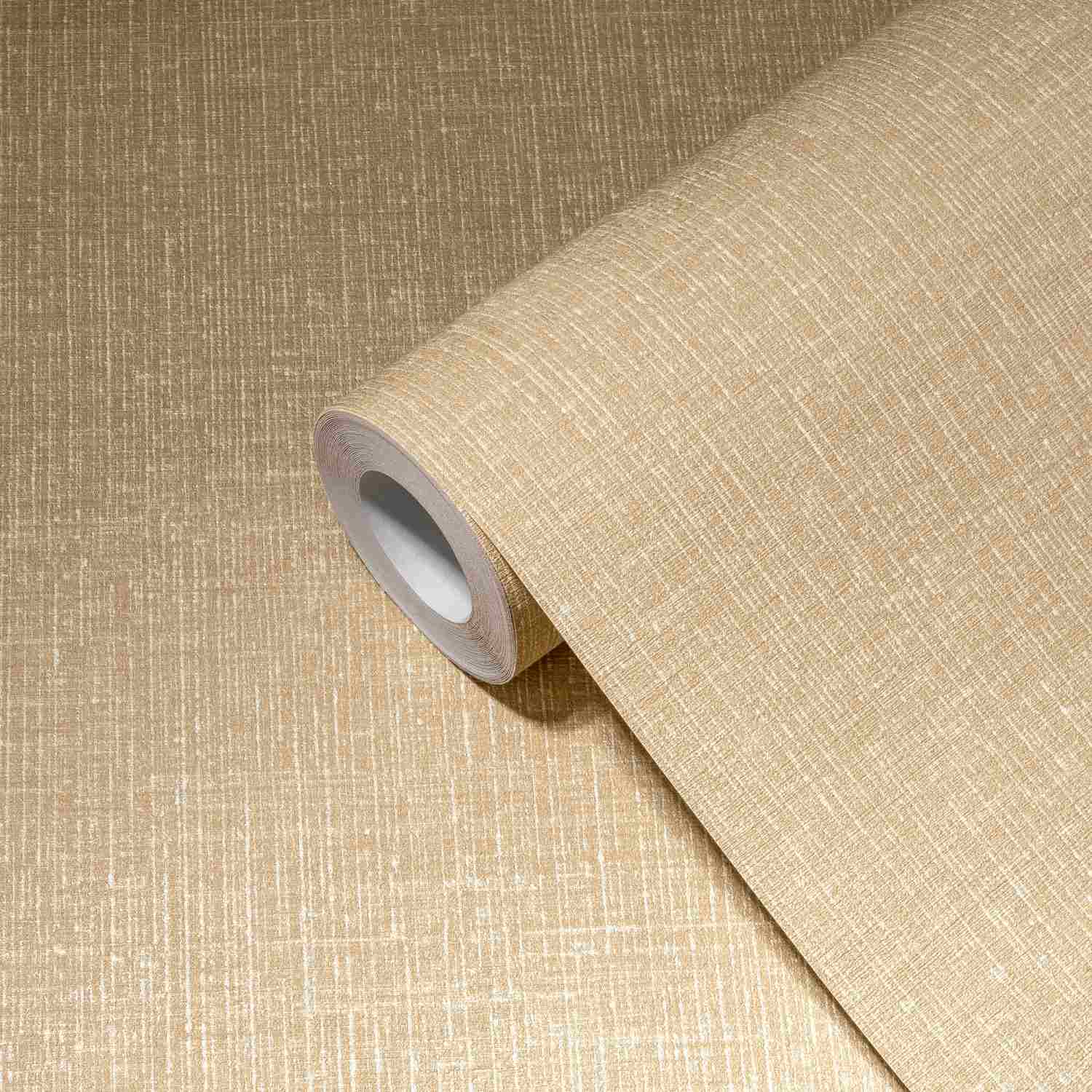 A.S. Creation LA MIA CASA. LA MIA SPA. 386945 Carta da parati in tessuto non tessuto Tinta unita 0,53 x 10,05 m Beige