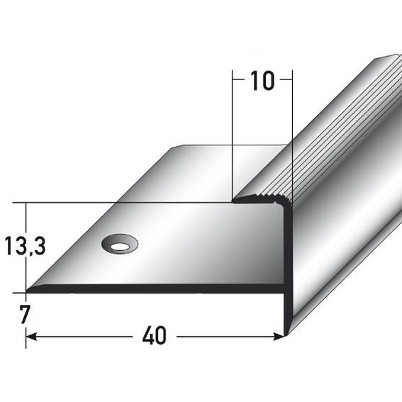 Profili di bordatura e finitura Auer Embrun B 40 mm altezza bordatura 13,3 mm alluminio anodizzato