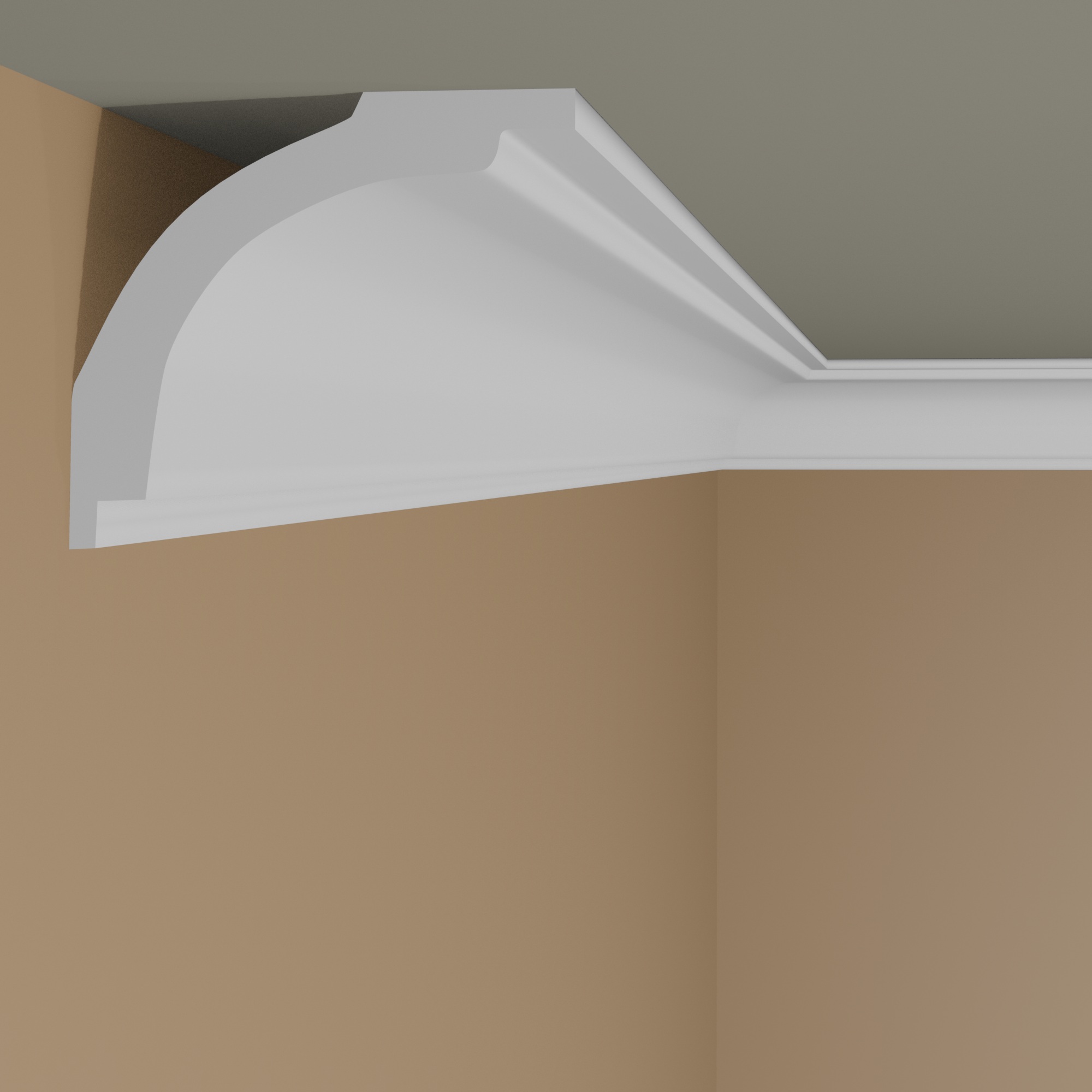 Elite Decor Cornice P932 Poliuretano 40 x 40 x 2000 mm Modanatura per soffitto in polistirolo Bianco