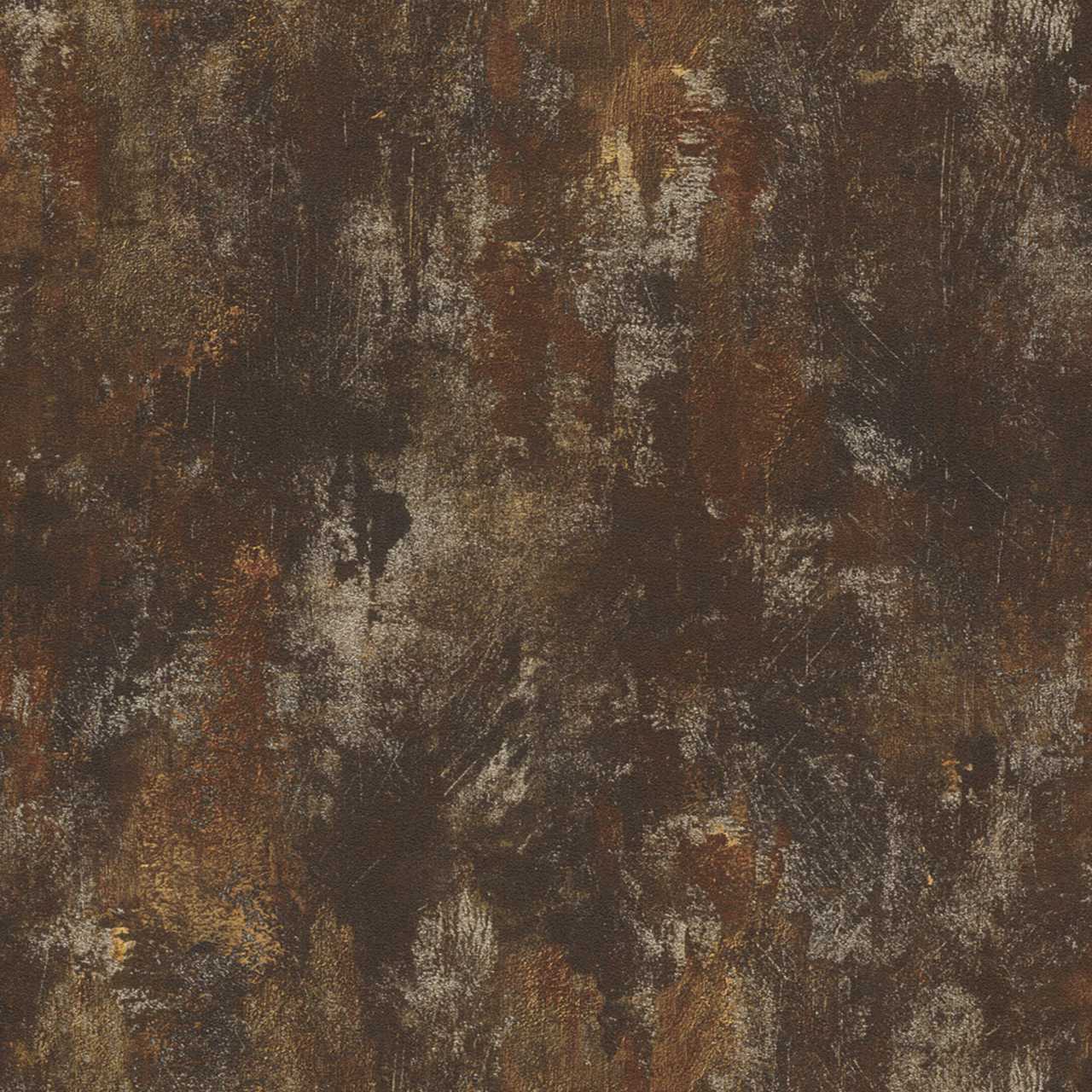 Rasch Deco Style 418224 Carta da parati in tessuto non tessuto Effetto cemento 0,53 x 10,05 m Marrone