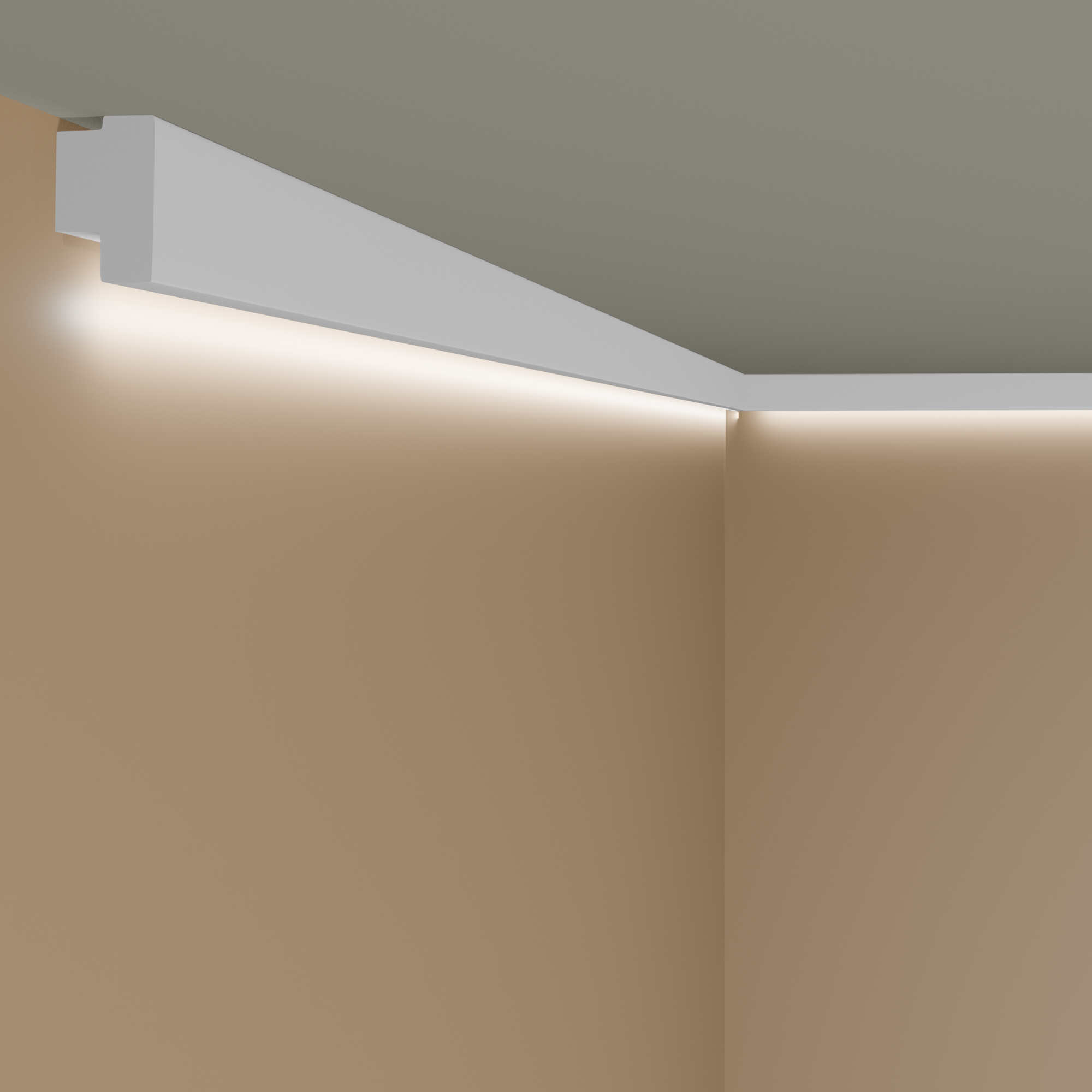 Striscia luminosa Marbet E-44 Polistirolo 20 x 32 x 2000 mm Cornice in polistirolo bianco