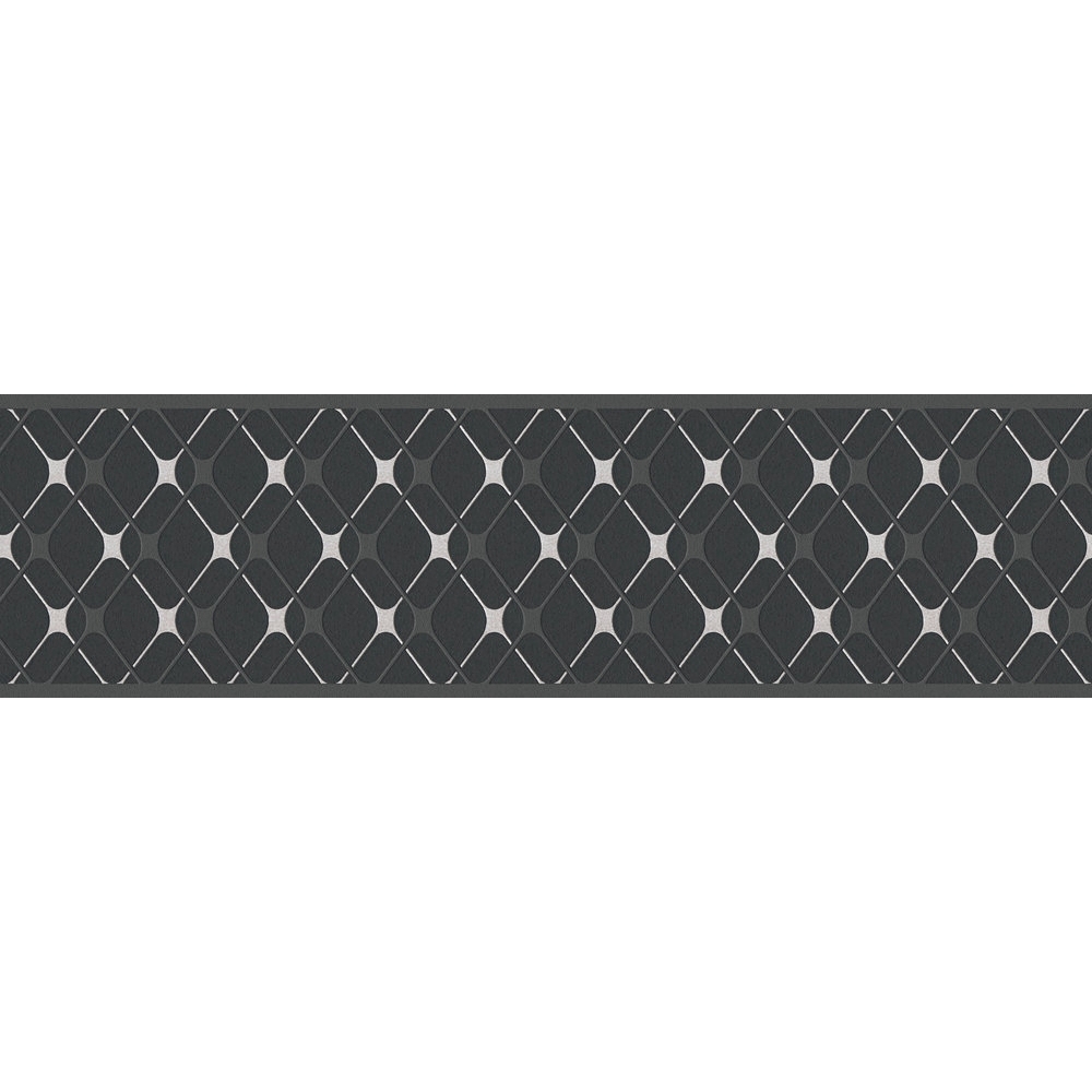 A.S. Creation Only Borders 11 384225 Bordo in tessuto non tessuto Geometrico 5,00 x 0,17 m Nero