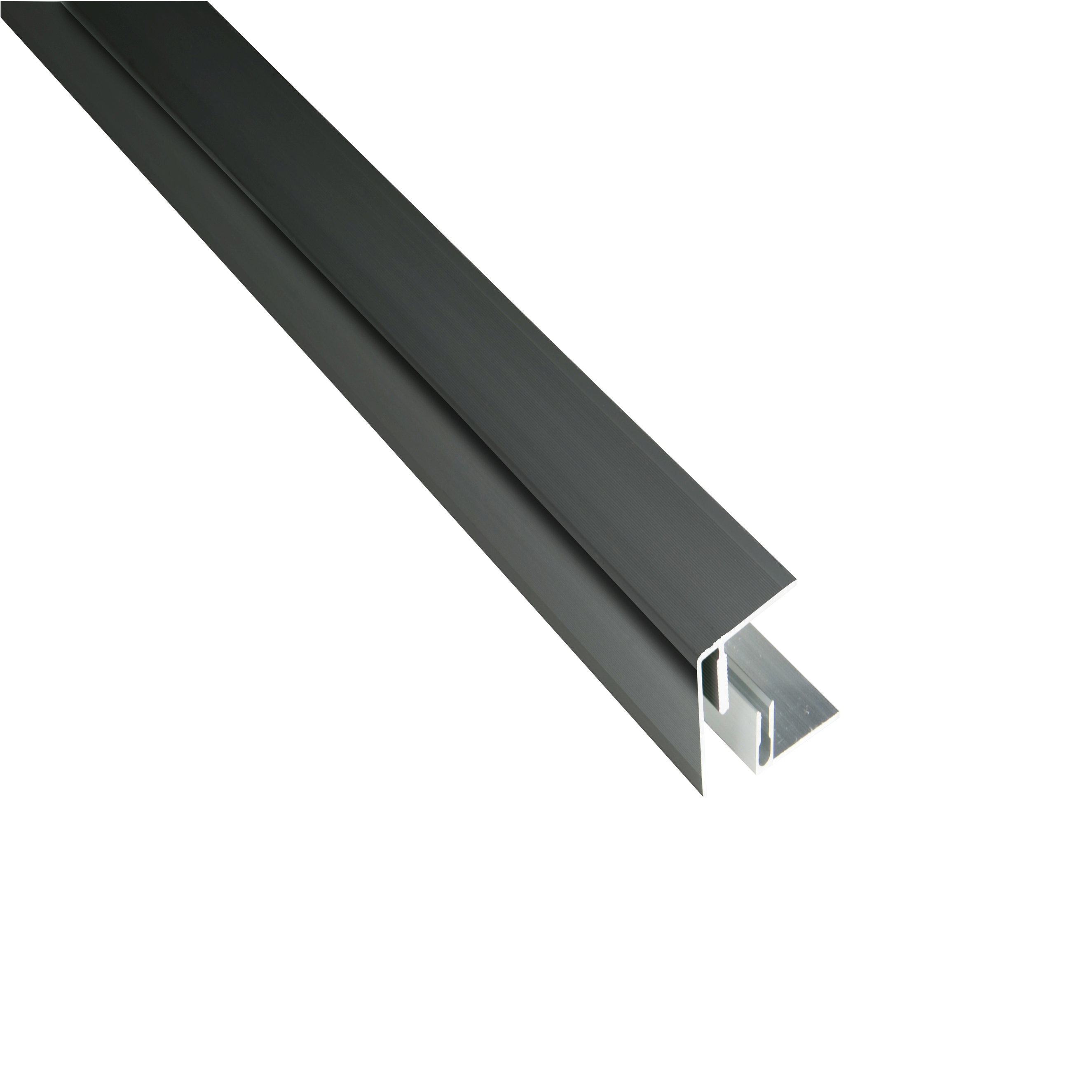 Profilo laterale in alluminio per sottostruttura in alluminio, incluso profilo di fissaggio in alluminio per assi per terrazze Kovalex
