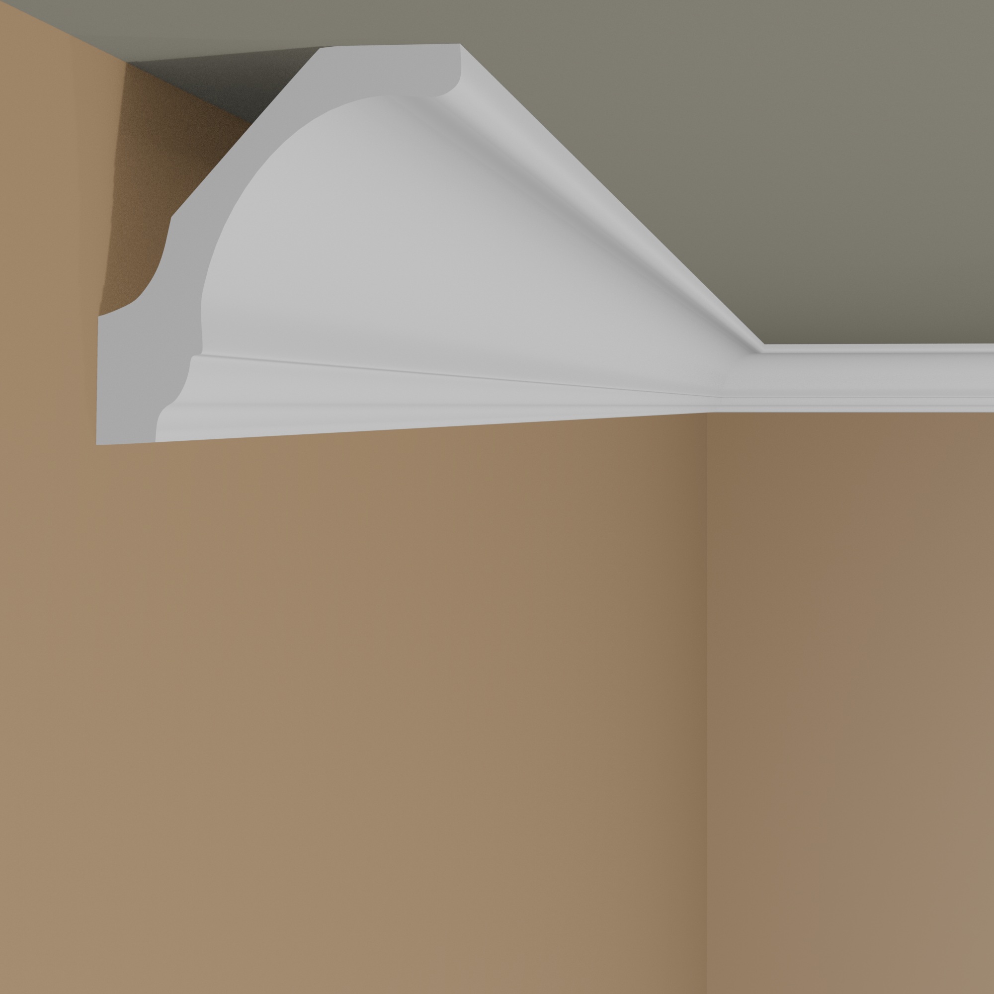 Elite Decor Cornice P935 Poliuretano 85 x 90 x 2000 mm Modanatura per soffitto in polistirolo Bianco
