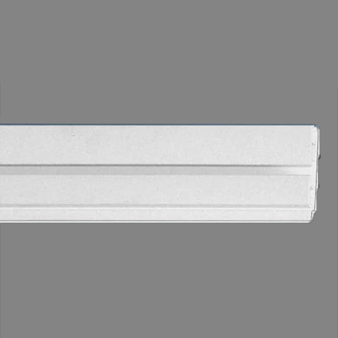 Wiesemann Binario per tende Binario singolo Plastica 16 x 36 x 1500 mm Binario per tende Bianco