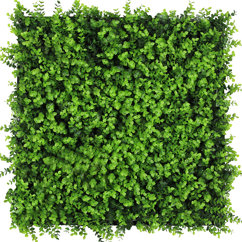 Pannello acustico modulare JANGAL 520 x 520 x 50 mm Parete vegetale Buxus con design verde misto