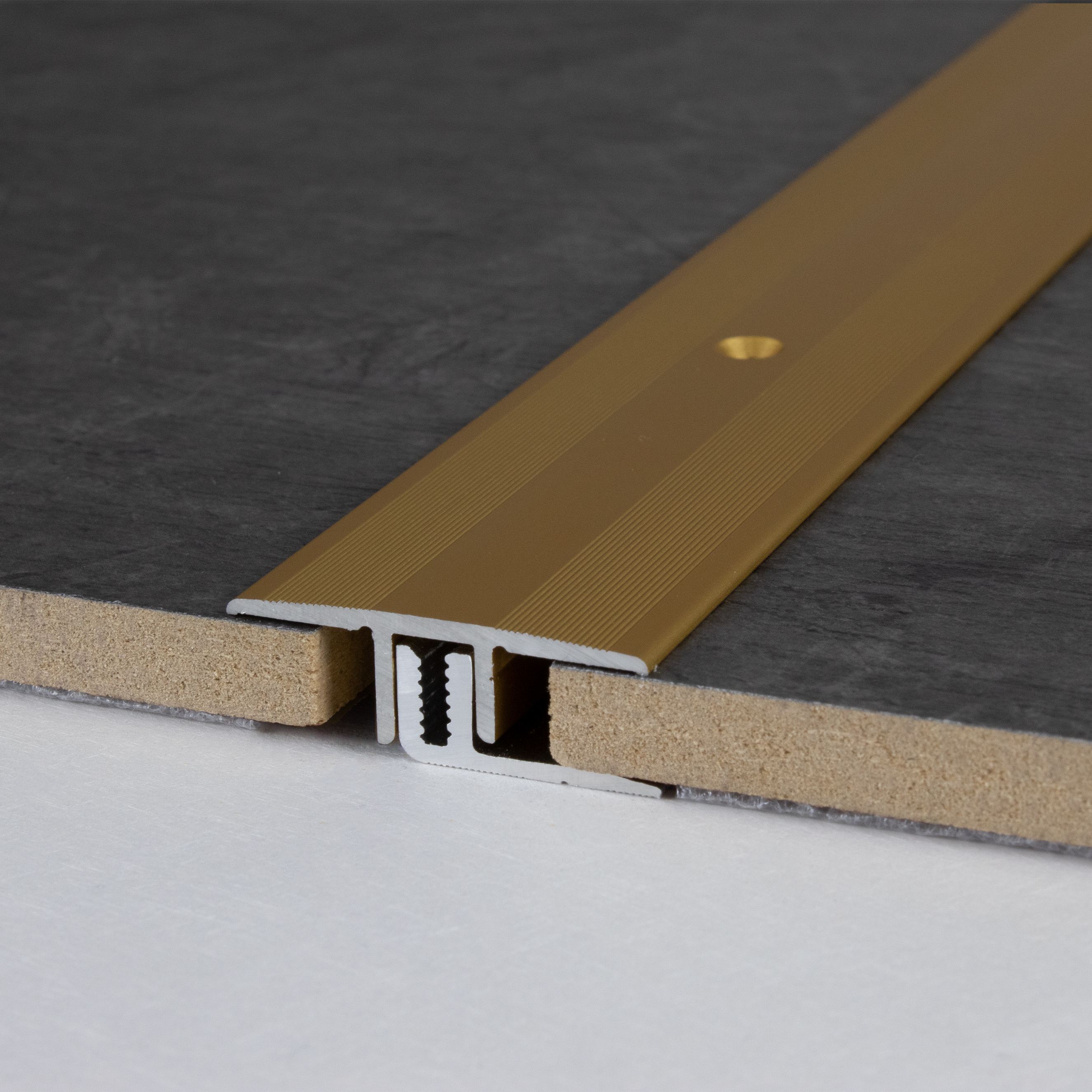 Profilo di transizione PROVISTON Calgary B, altezza bordo 33 mm, striscia di transizione in alluminio anodizzato da 7 a 15 mm