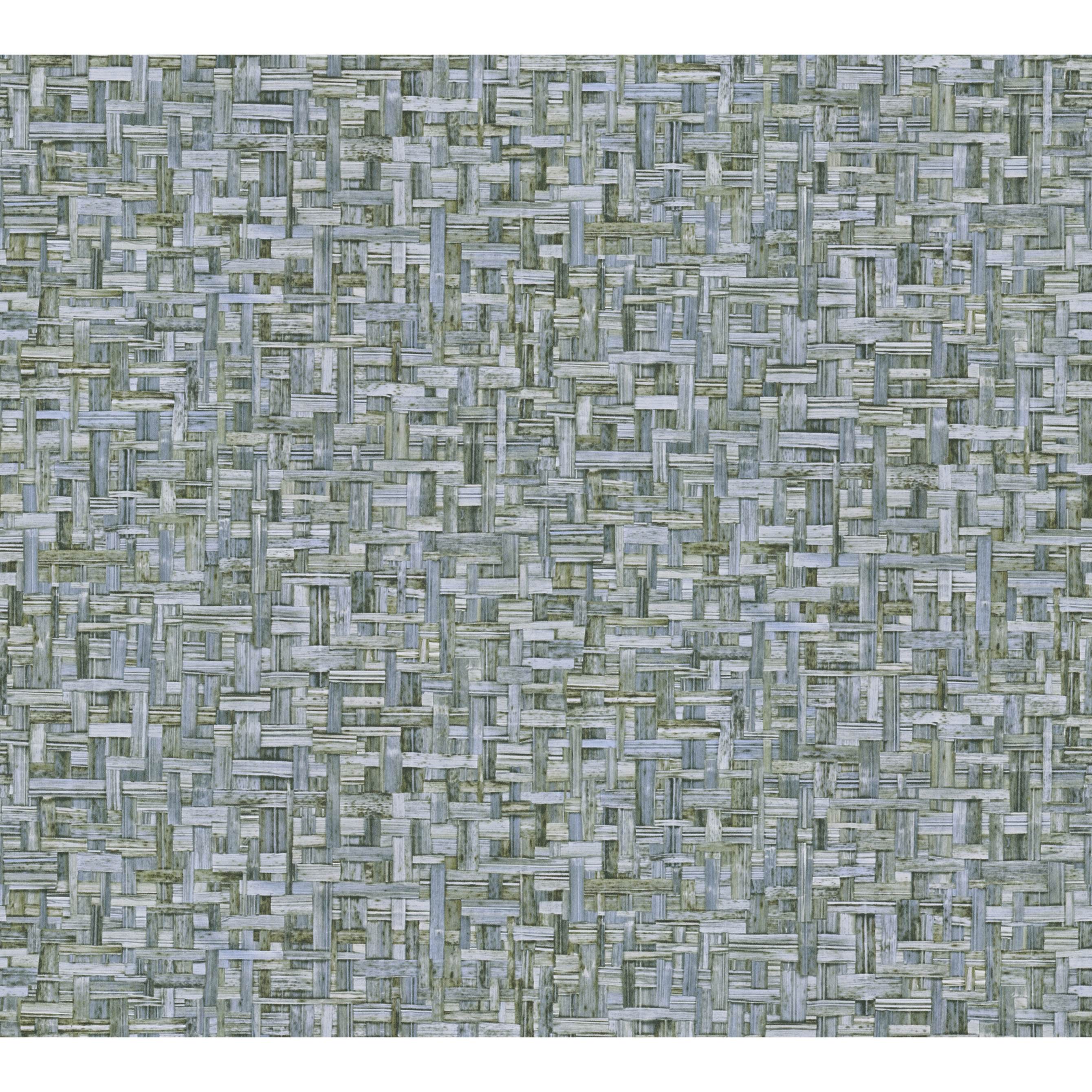 A.S. Creation Jungle Chic 377063 Carta da parati in tessuto non tessuto Effetto legno 0,53 x 10,05 m Blu