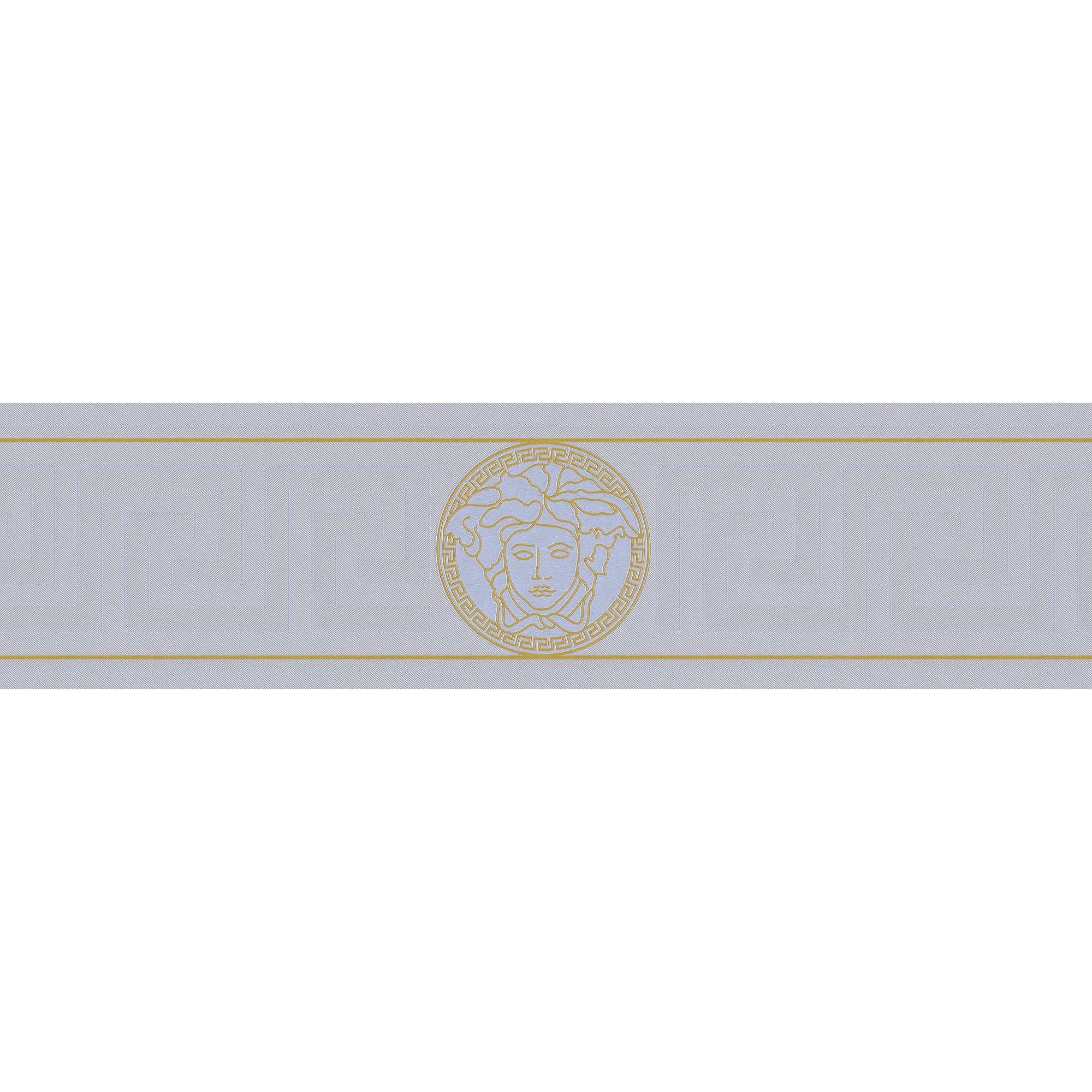 A.S. Creation Versace 3 935225 Bordo in tessuto non tessuto bordo 0,13 x 5 m Argento