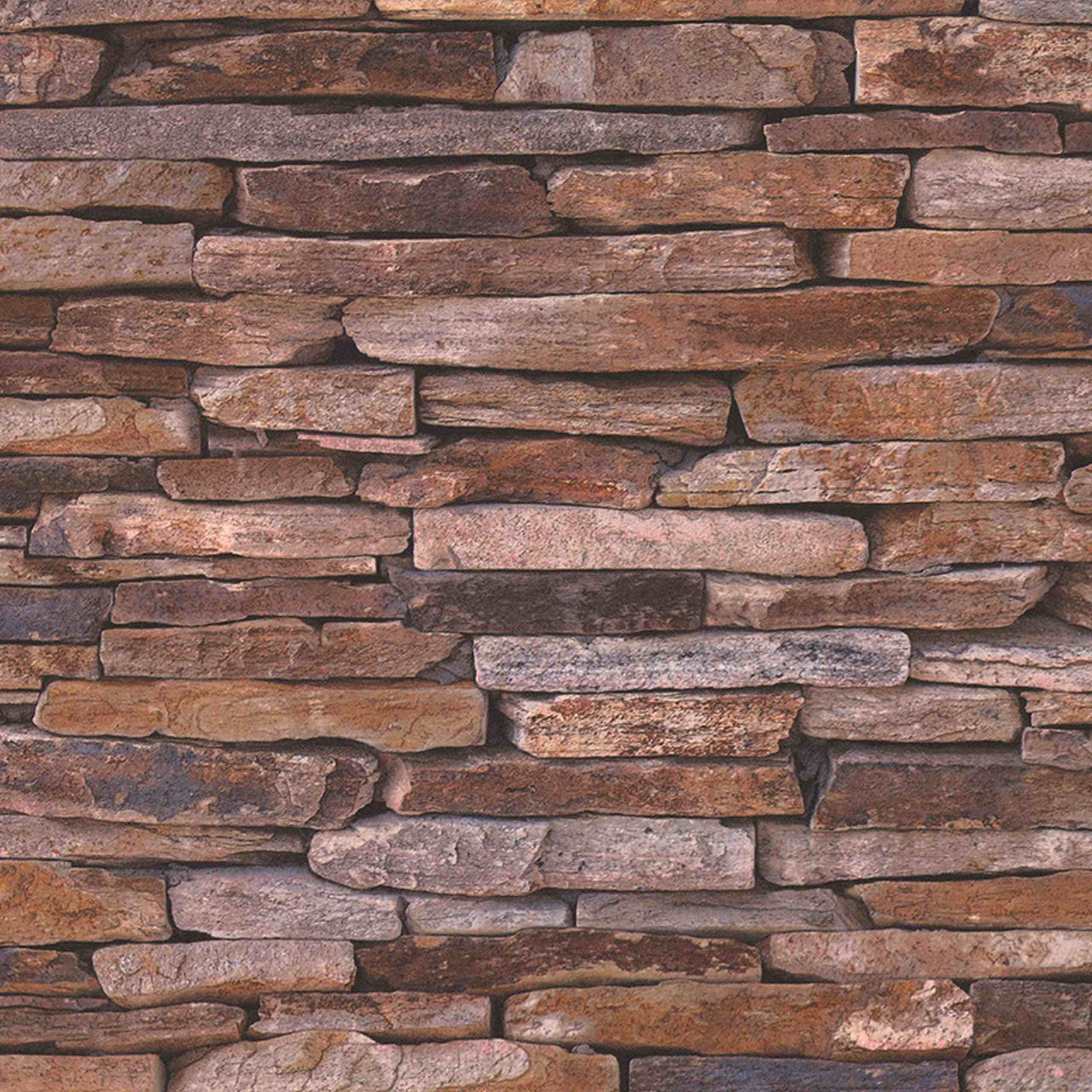 A.S. Creation Wood'n Stone 914217 Carta da parati in tessuto non tessuto Effetto pietra 0,53 x 10,05 m Beige