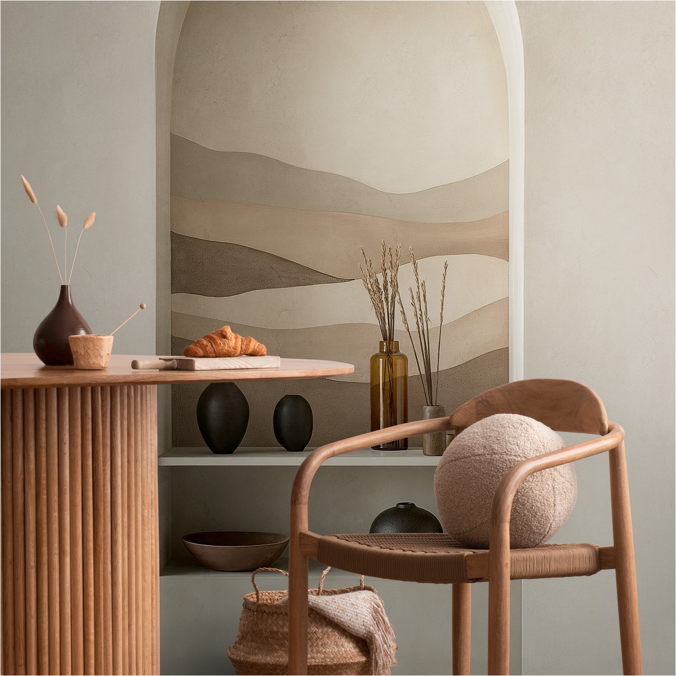 Carta da parati fotografica 791446 Beige 3D Scandinavian CosmoLiving di Cosmopolitan A.S. Creation
