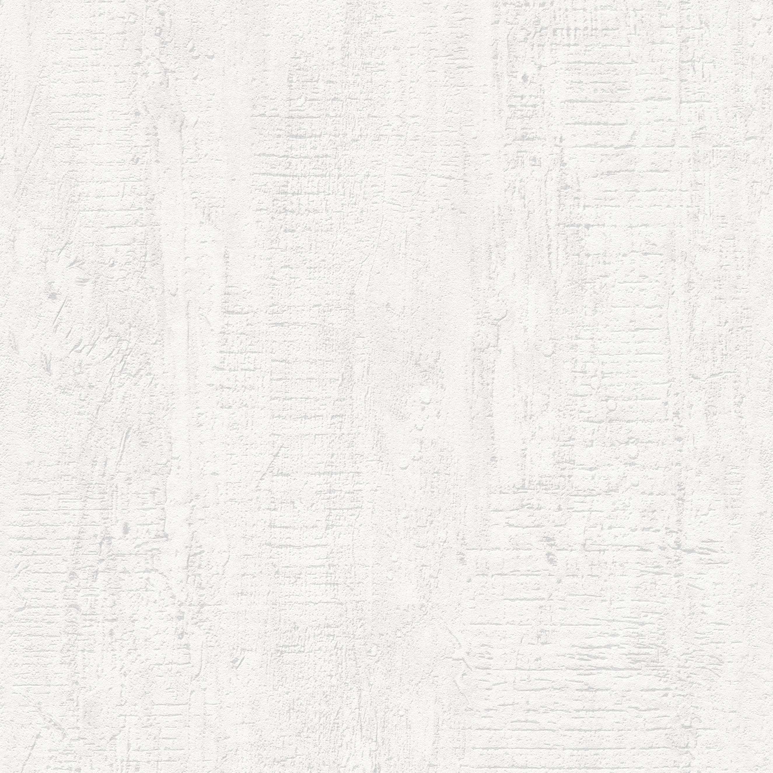 A.S. Creation Elements 944264 Carta da parati in tessuto non tessuto Effetto cemento 0,53 x 10,05 m Bianco