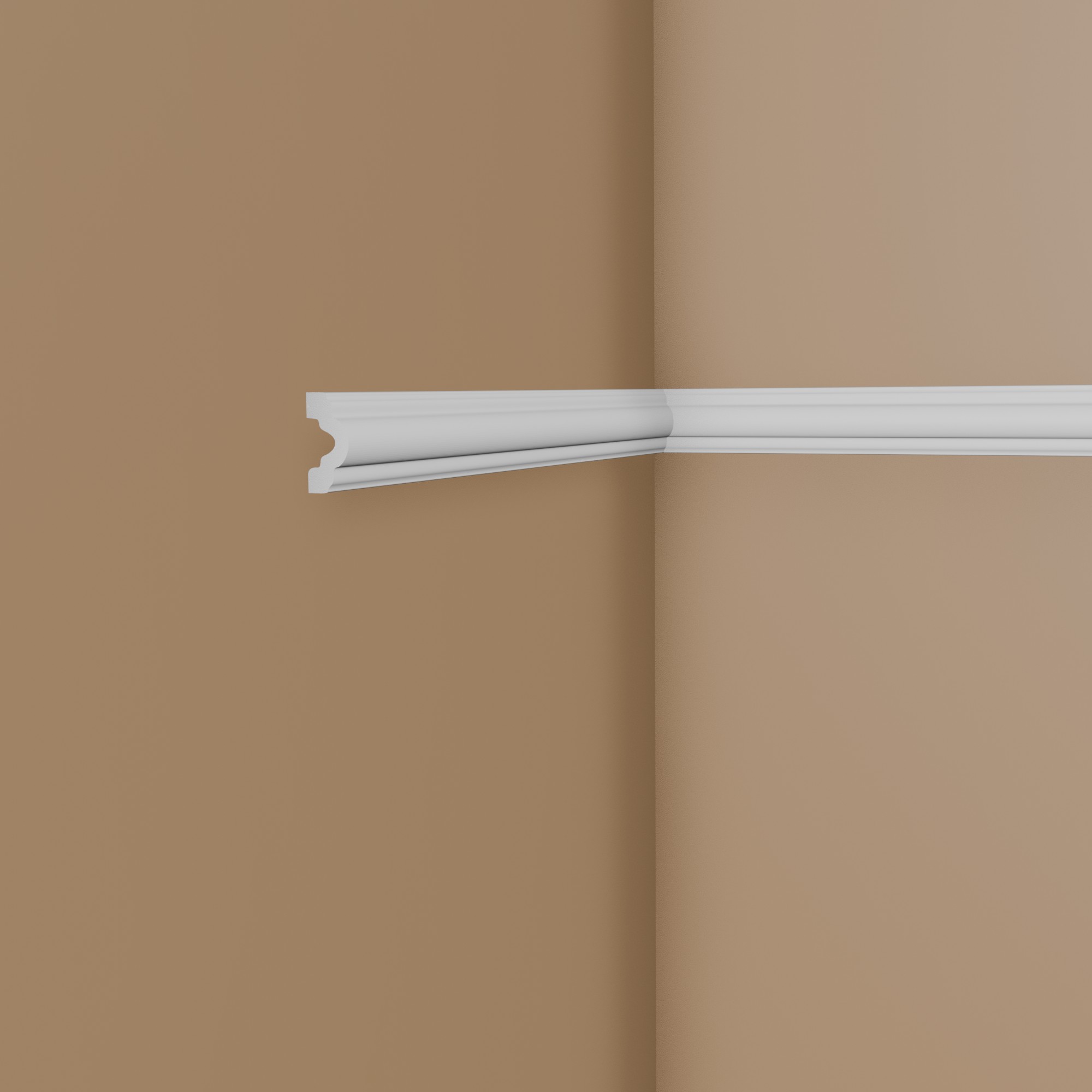 PROVISTON Modanatura decorativa "NE002" 18 x 40 x 2000 mm Bianco Modanatura murale Decorazione murale Alta qualità