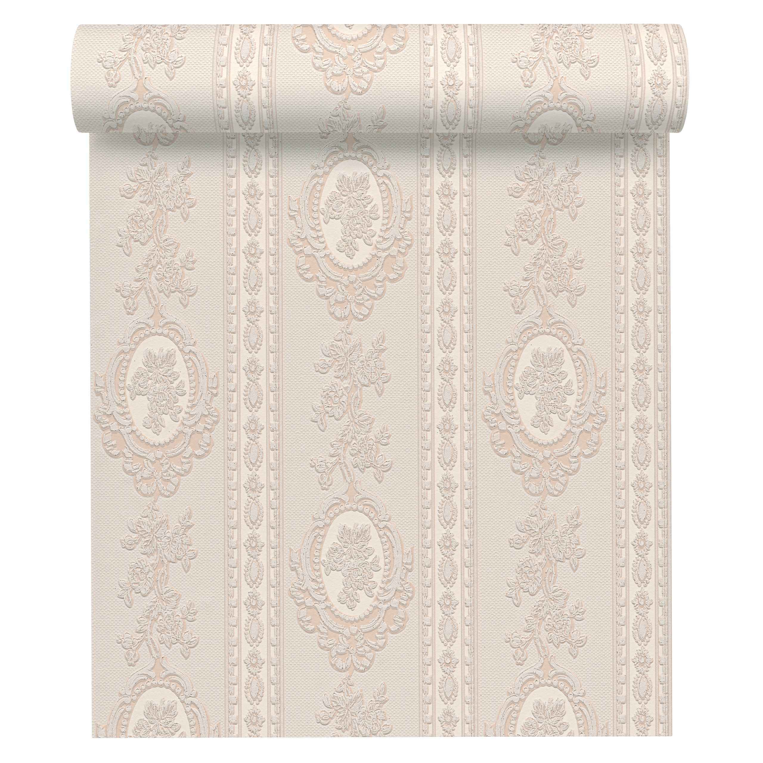A.S. Creation Foglio singolo 186133 Carta da parati in carta Motivo a righe 0,53 x 10,05 m Beige