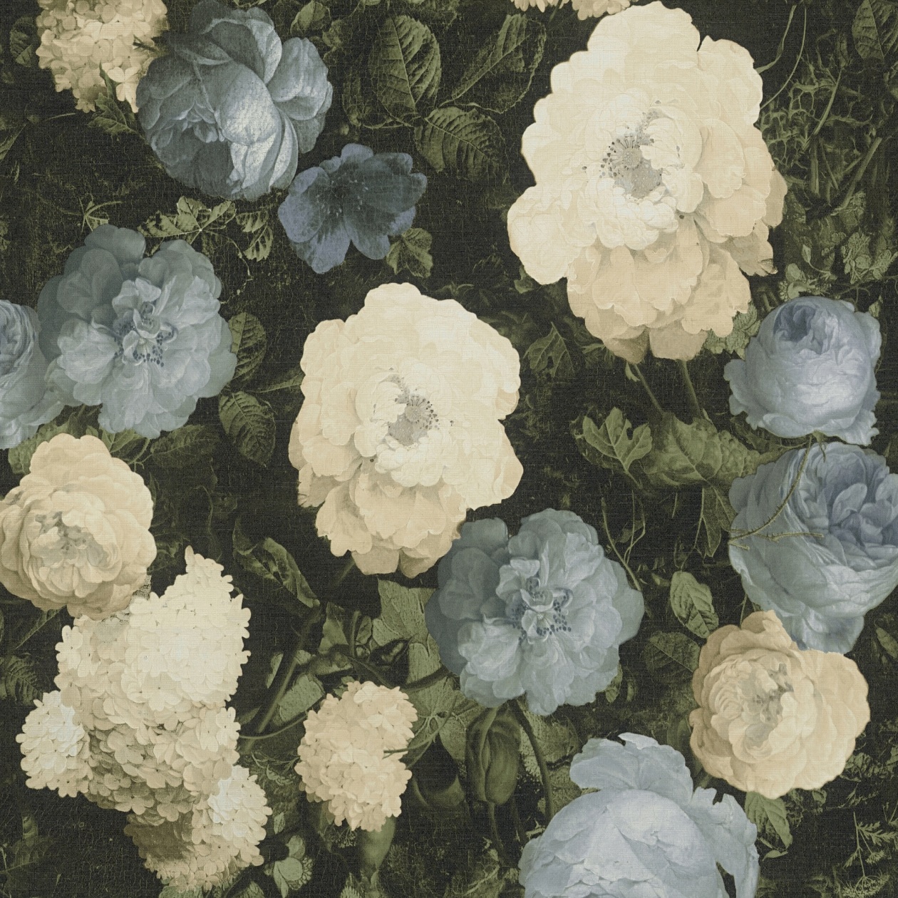 A.S. Creation Storia dell'arte 376502 Carta da parati in tessuto non tessuto aspetto floreale 0,53 x 10,05 m Blu