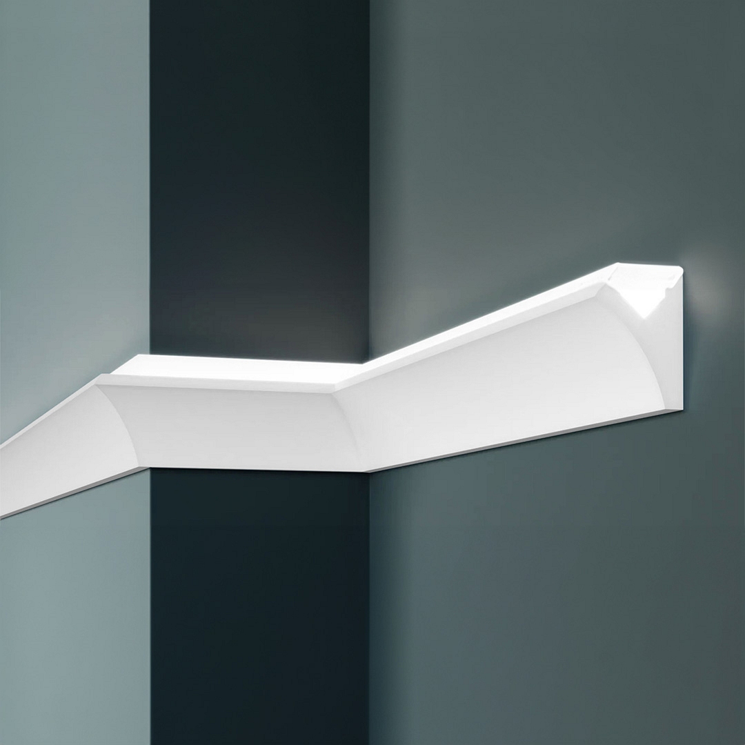 Striscia luminosa Elite Decor KD407 Striscia per soffitto in polistirene bianco 100 x 60 x 1150 mm