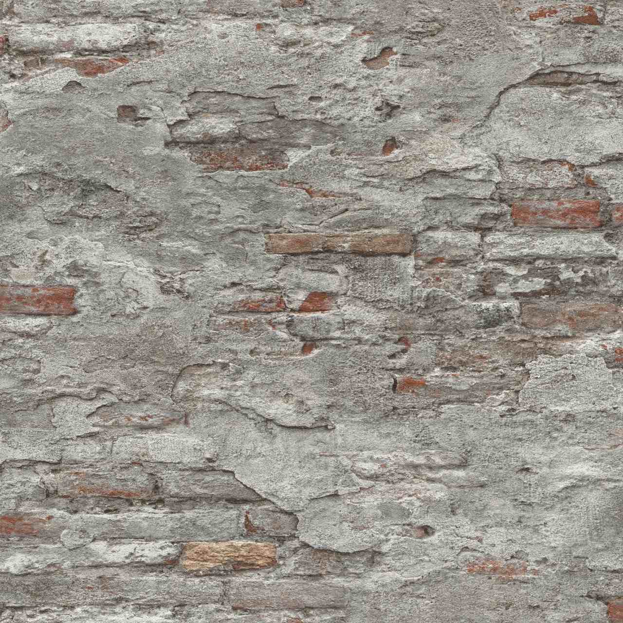 Rasch Factory III 939330 Carta da parati in tessuto non tessuto Effetto pietra 0,53 x 10,05 m Grigio