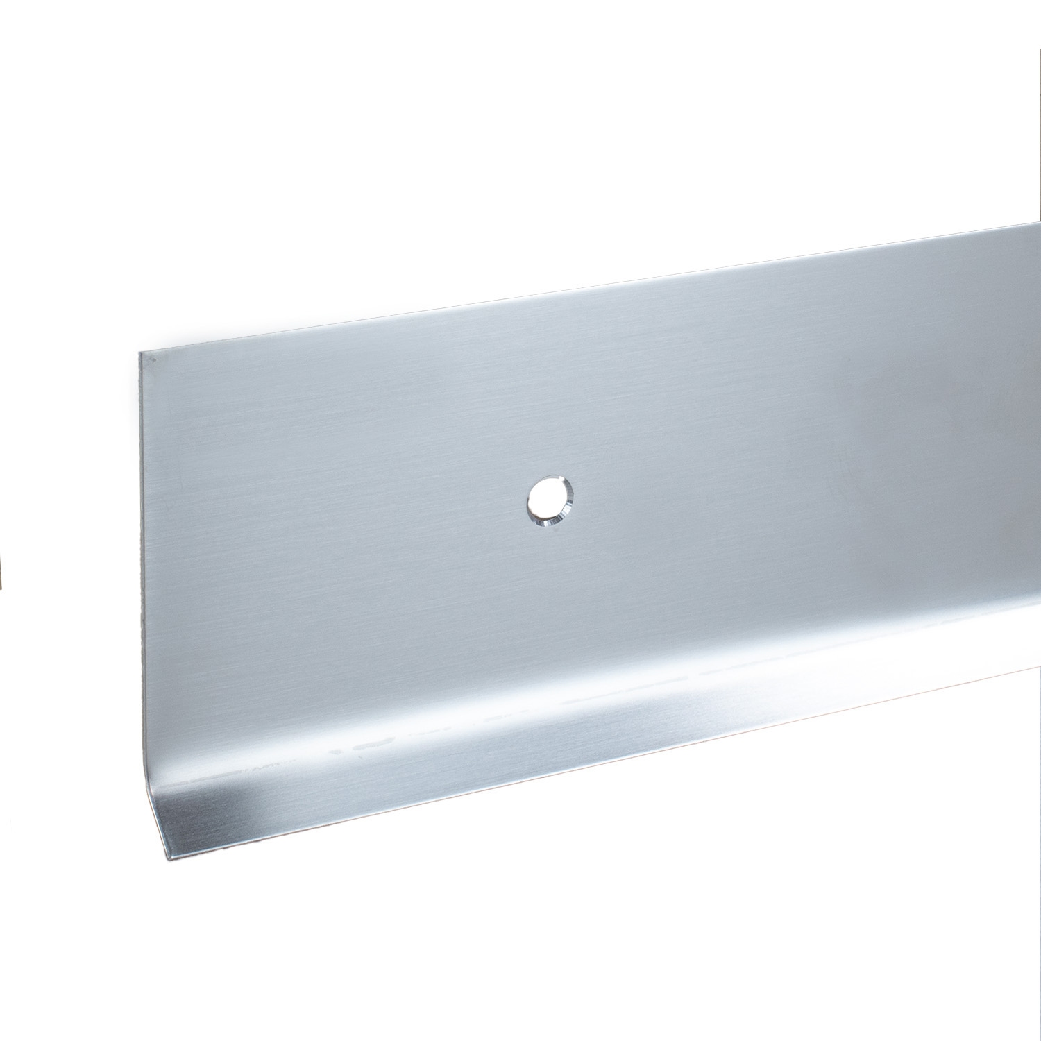 Battiscopa in metallo Auer, altezza 100 mm, angolo 135°, acciaio inox, impermeabile, moderno
