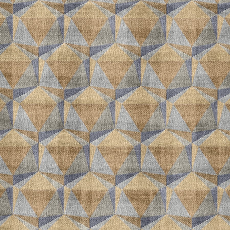 A.S. Creation Nara 387483 Carta da parati in tessuto non tessuto Geometrico 10,05 x 0,53 m Giallo