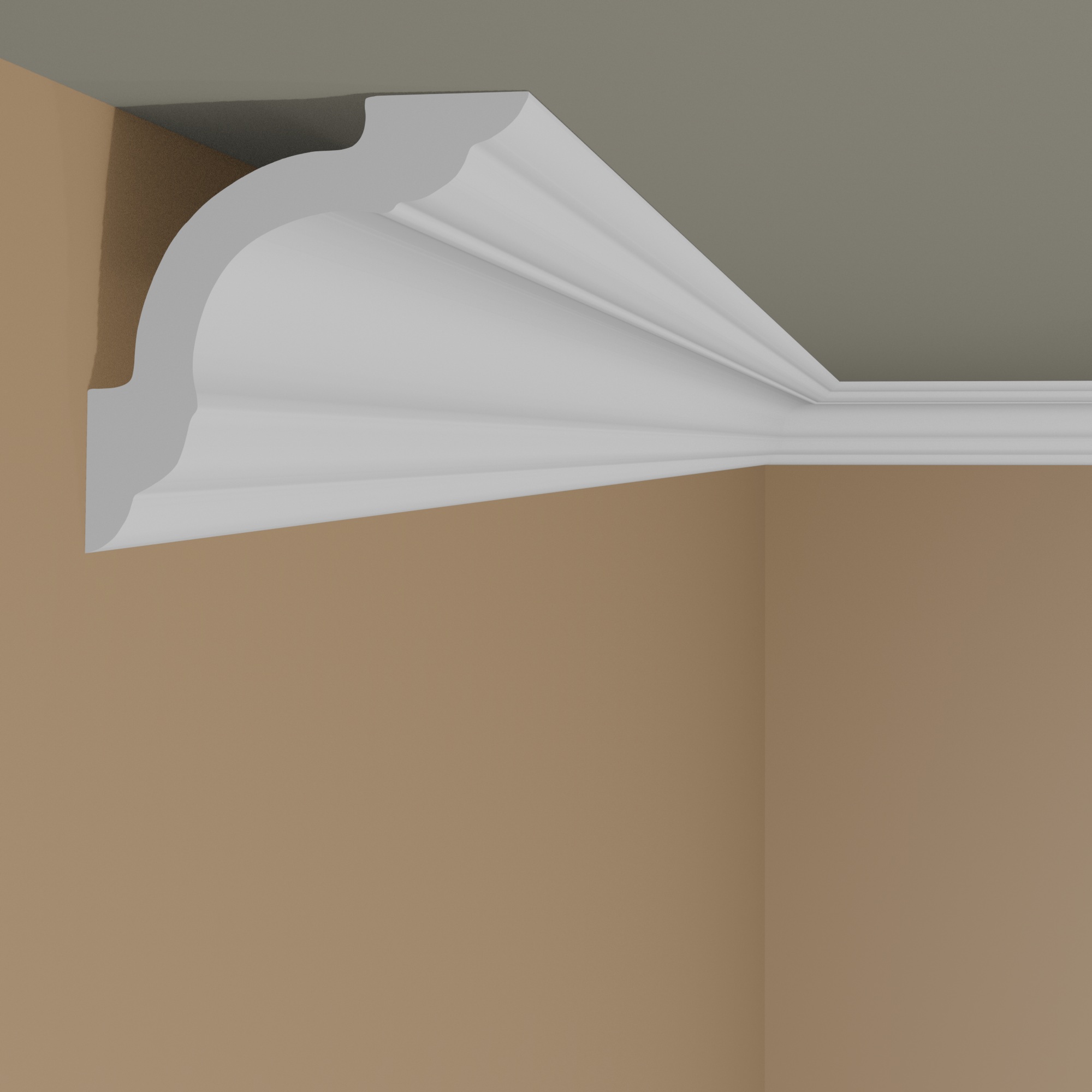NMC WT5 WALLSTYL Modanatura per soffitto 52 x 52 x 2000 mm Polistirene Bianco