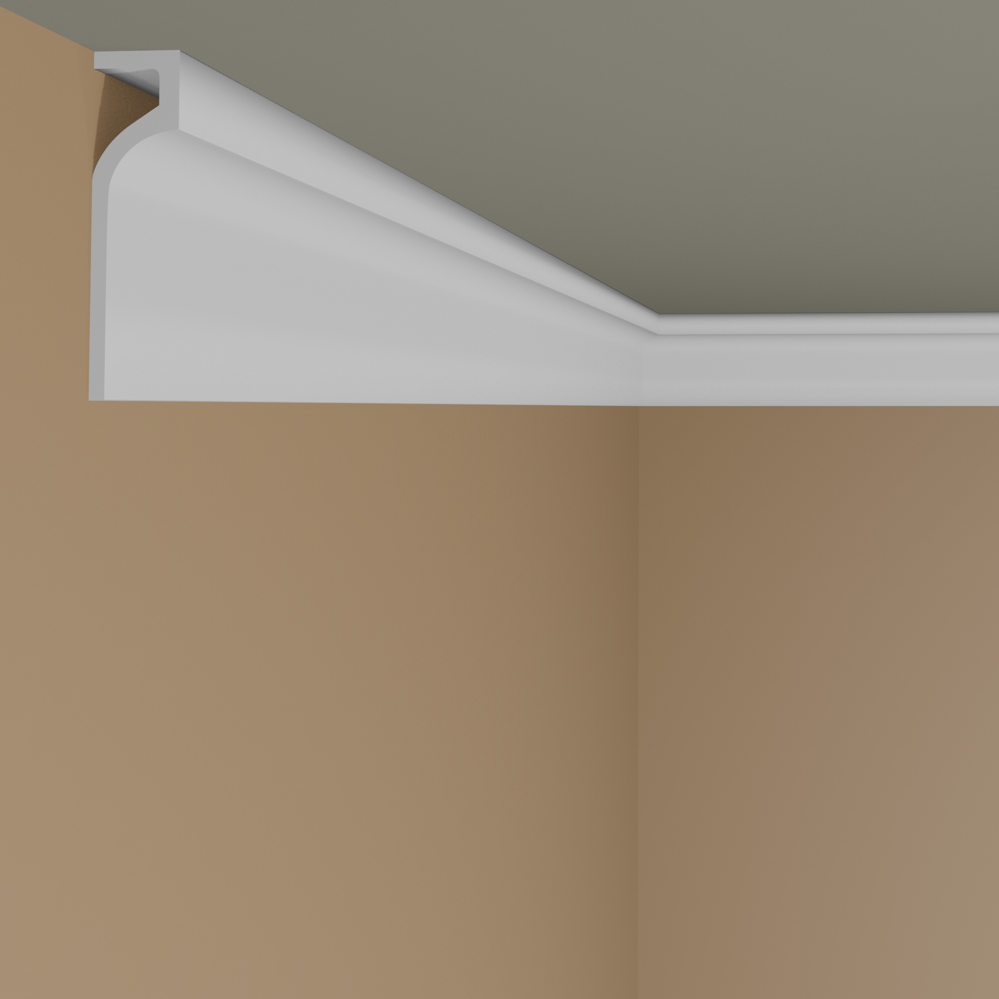 Elite Decor Cornice P895 Poliuretano 130 x 31,6 x 2000 mm Modanatura per soffitto in polistirolo Bianco