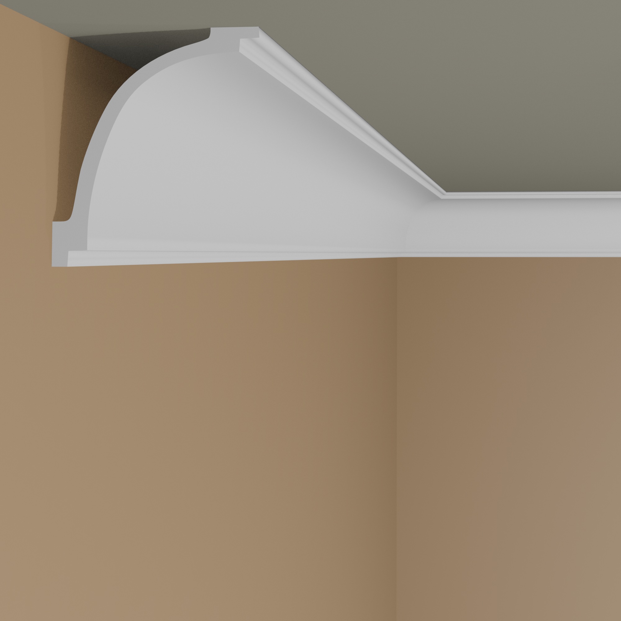 Elite Decor Cornice P893 Poliuretano 90 x 65 x 2000 mm Modanatura per soffitto in polistirolo Bianco