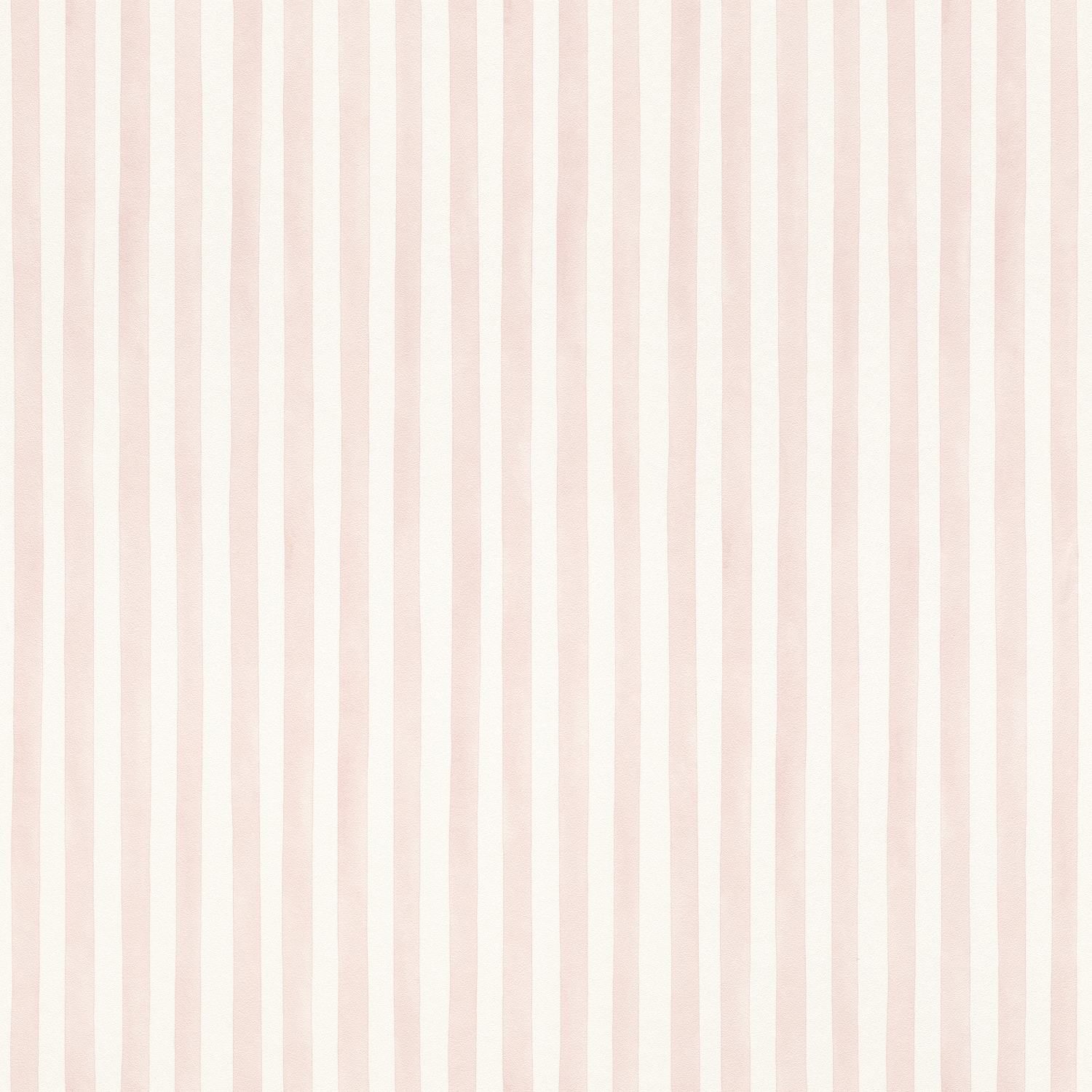 Rasch Bambino XIX 252750 Carta da parati in tessuto non tessuto Motivo a righe 0,53 x 10,05 m Bianco Rosa