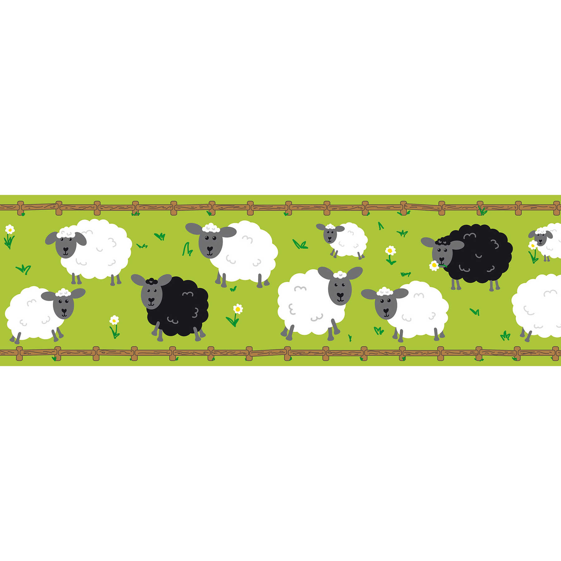 A.S. Creation Lovely Kids 403733 Bordo Cameretta per bambini 5 x 0,155 m Verde